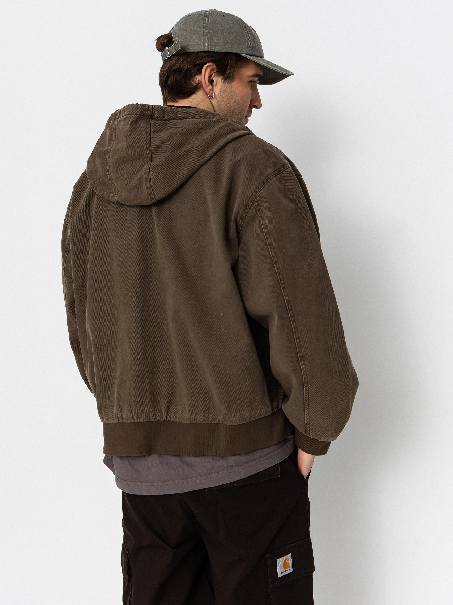 OBEY Obey Glen Zip Up Jacket - brown (wren faded wash)