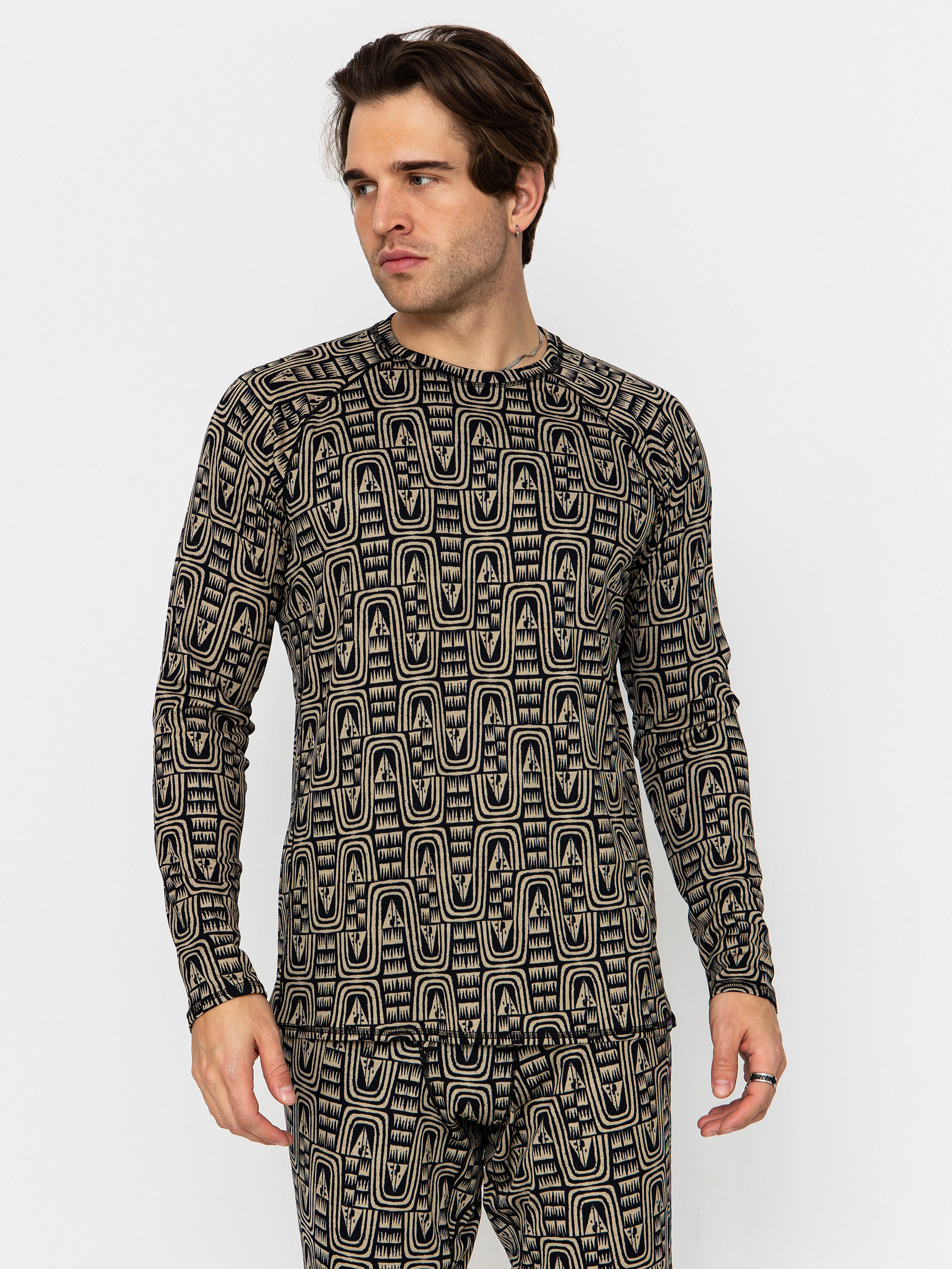 Patagonia Longsleeve Cap MW Crew (flow sunken blue)