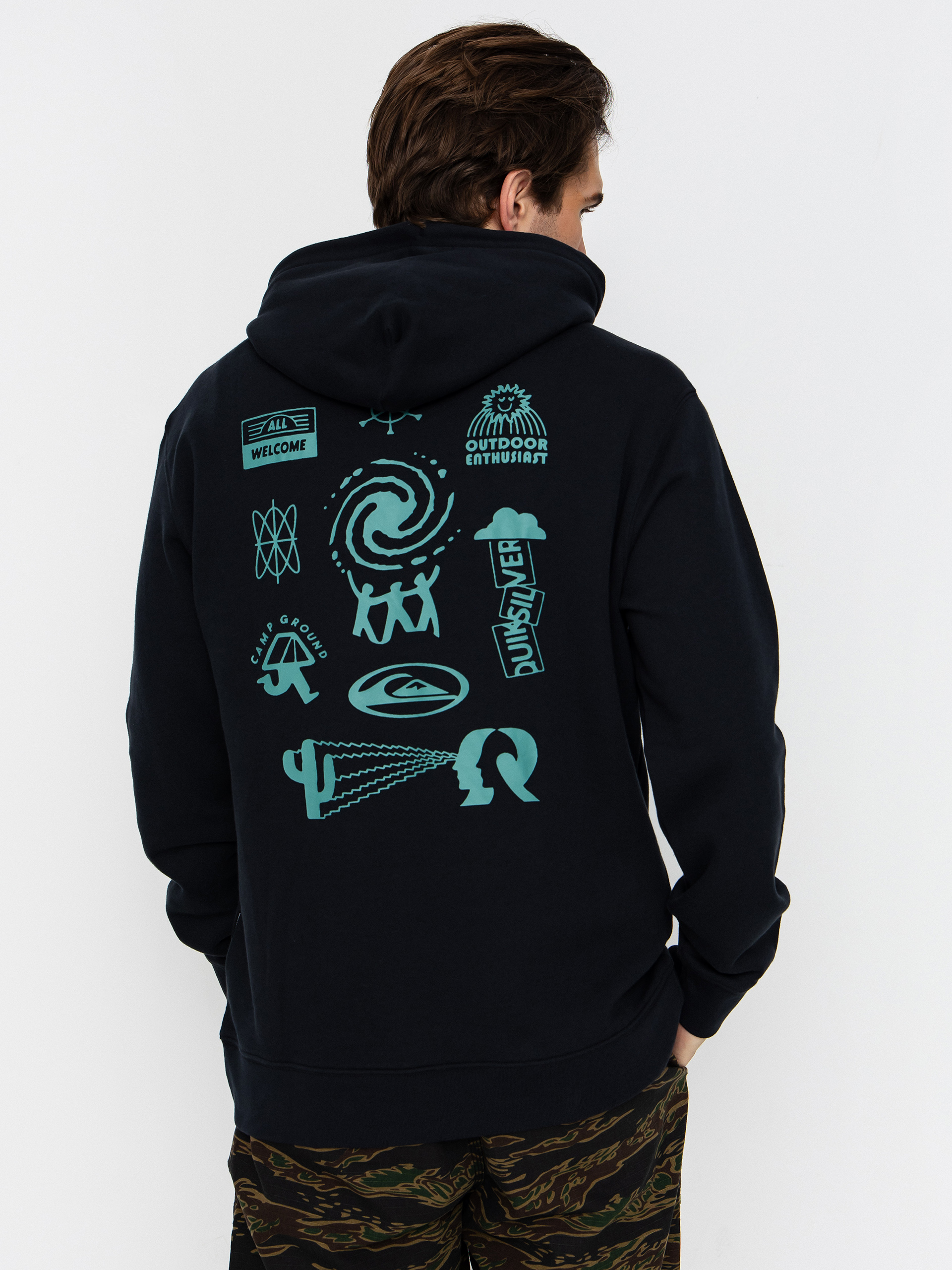 Quiksilver Salt Water Graphic HD Hoodie (black)