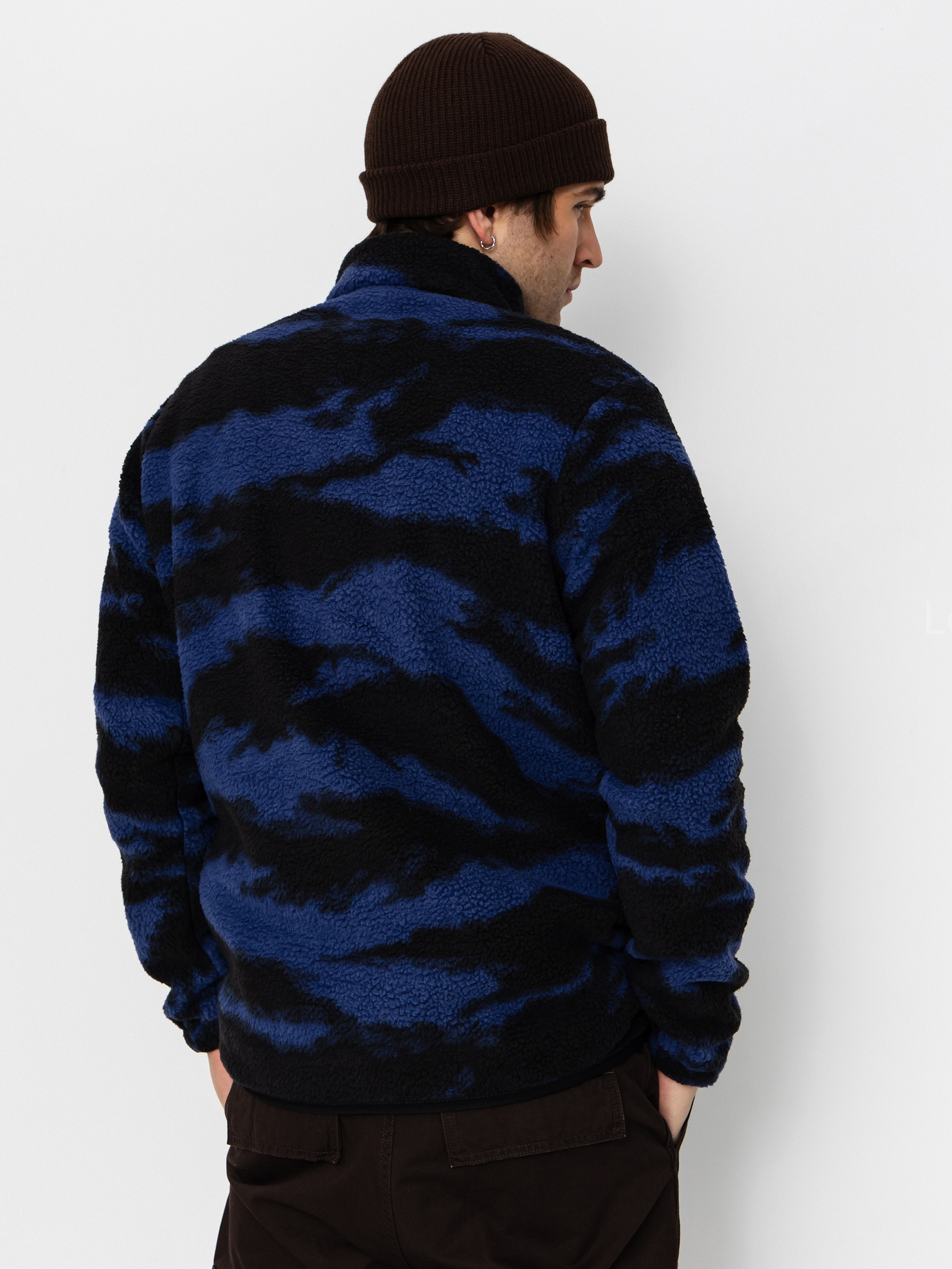 Mens Picture Kimag Printed 1/4 Zip Fleece  (retro fusion print)