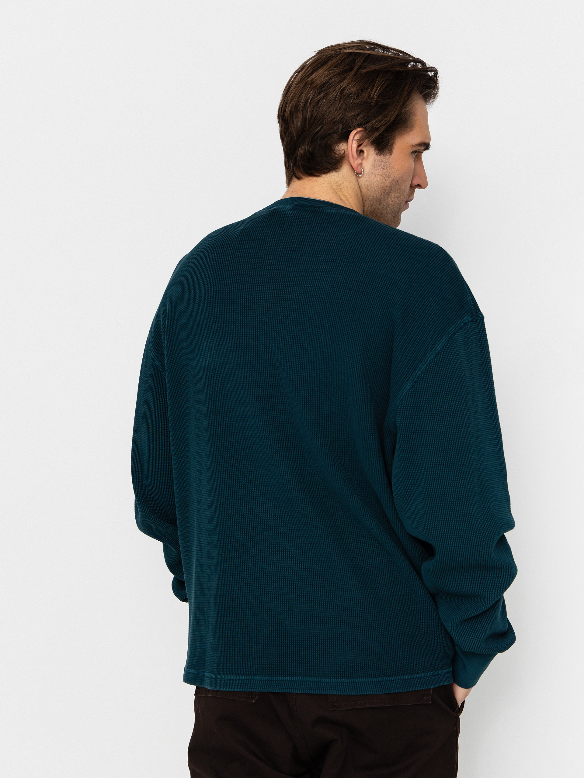 Carhartt WIP Vista Waffle Longsleeve (deep lagoon/garment dyed)