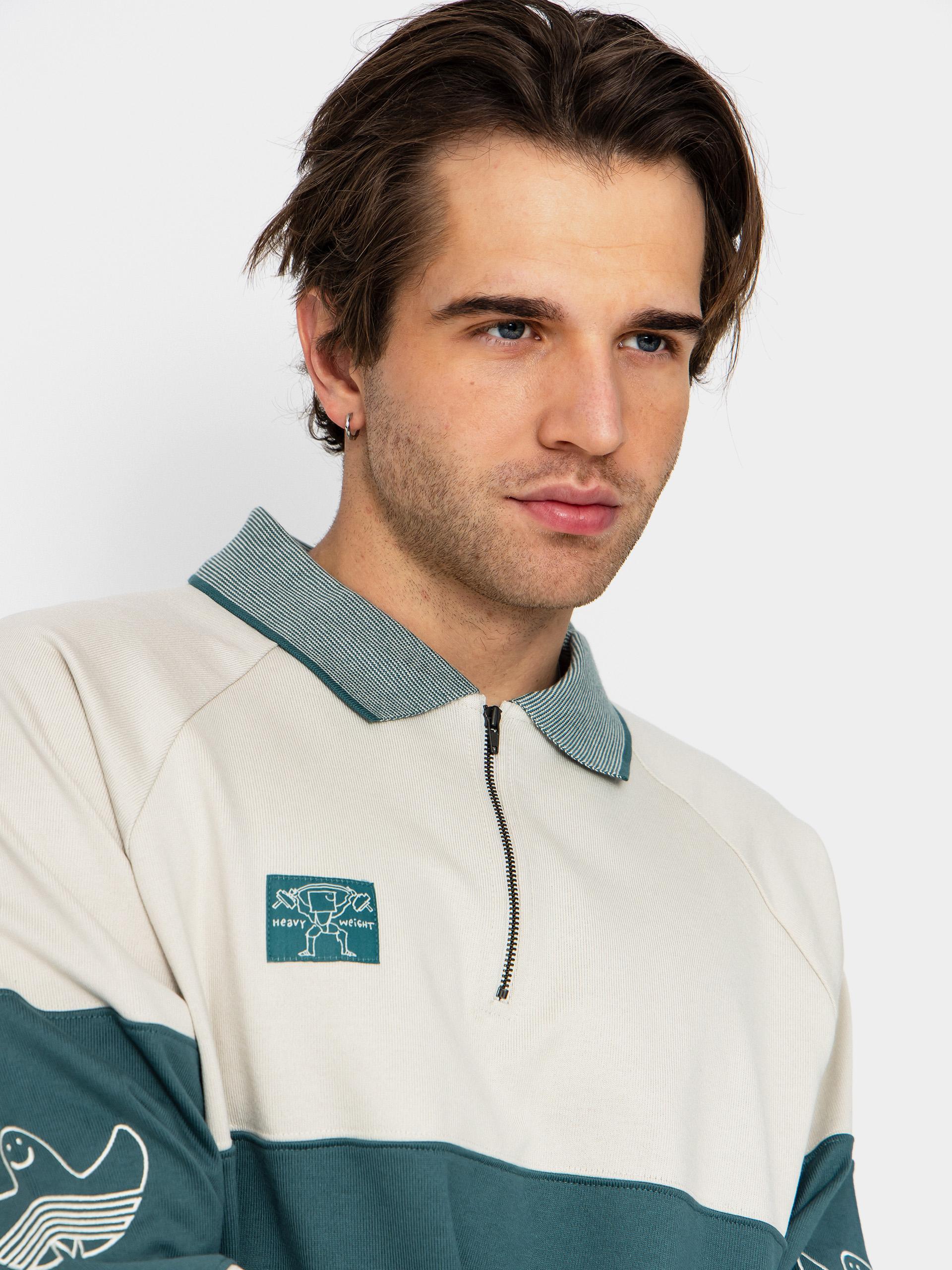 adidas Shmoo H Rugby Longsleeve - white, green (alumin)