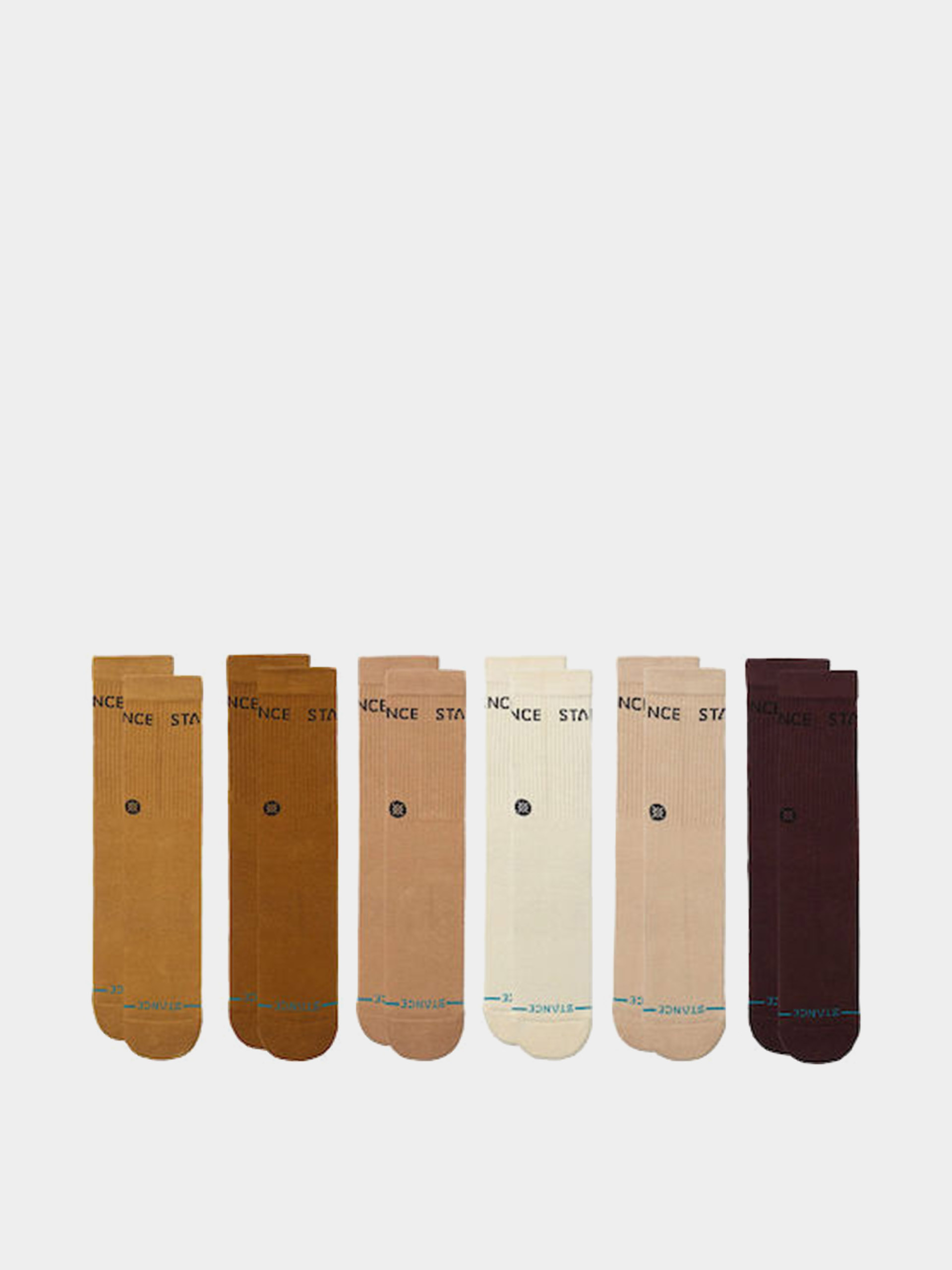 Stance Socks Origin 6 Pack Crew (cream)