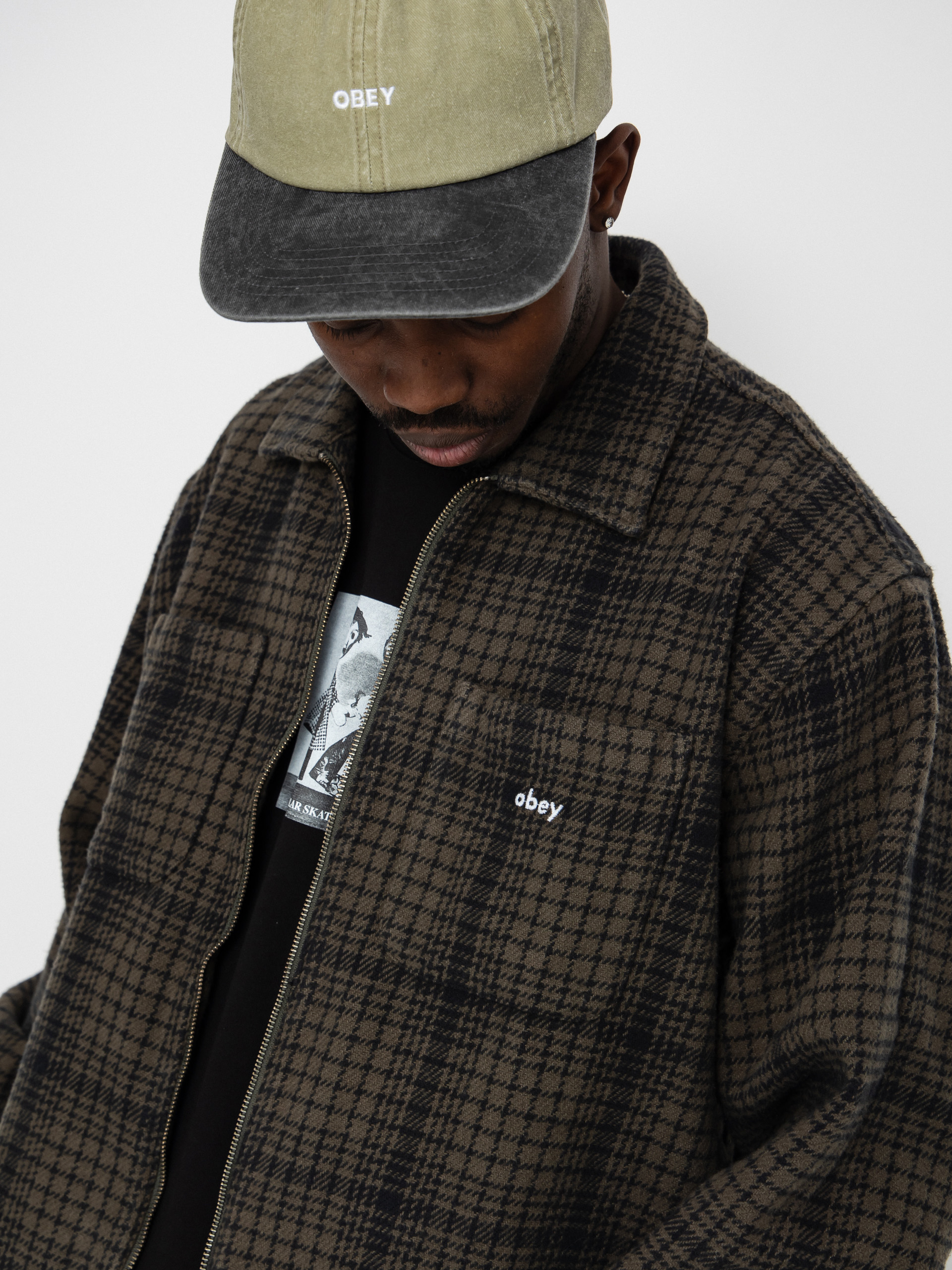 OBEY Parker Zip Jacket - green (rosin multi)