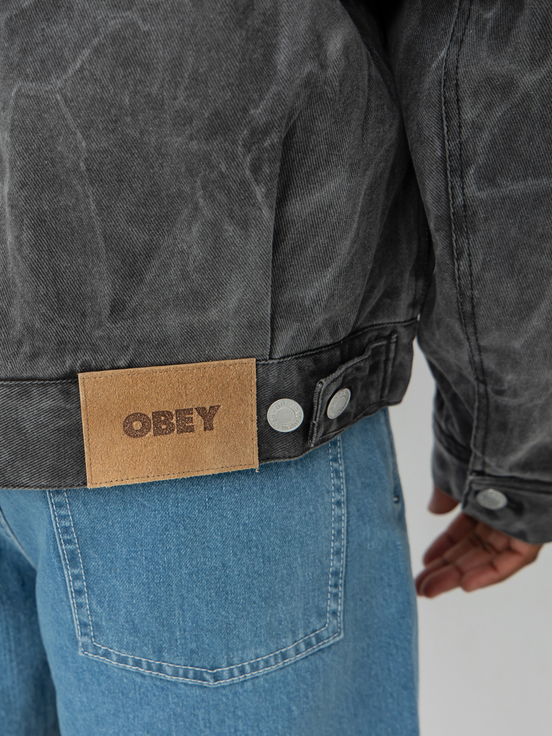 OBEY Obey Workman Zip Jacke (black wrinkle wash)