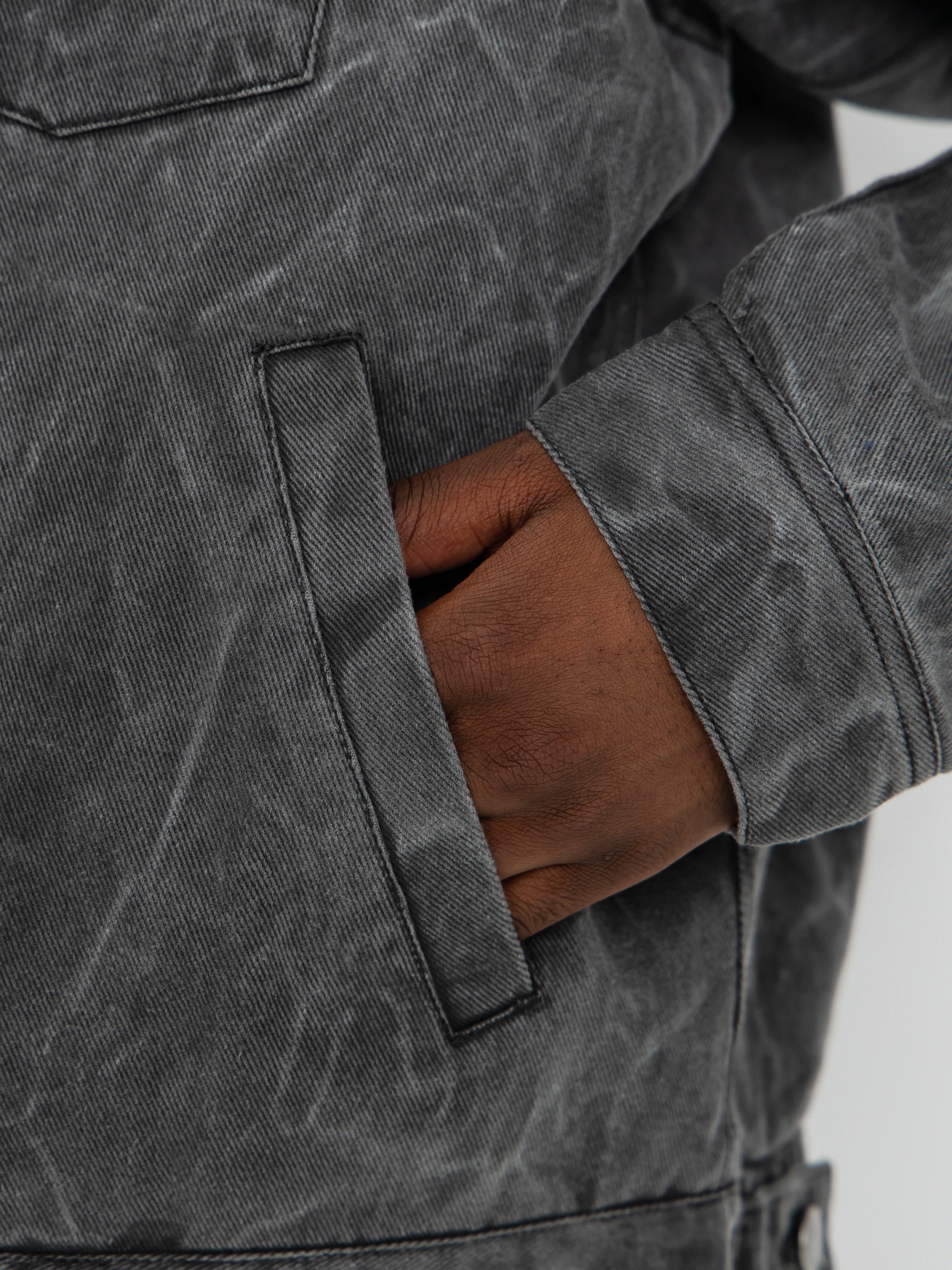 OBEY Obey Workman Zip Jacke (black wrinkle wash)