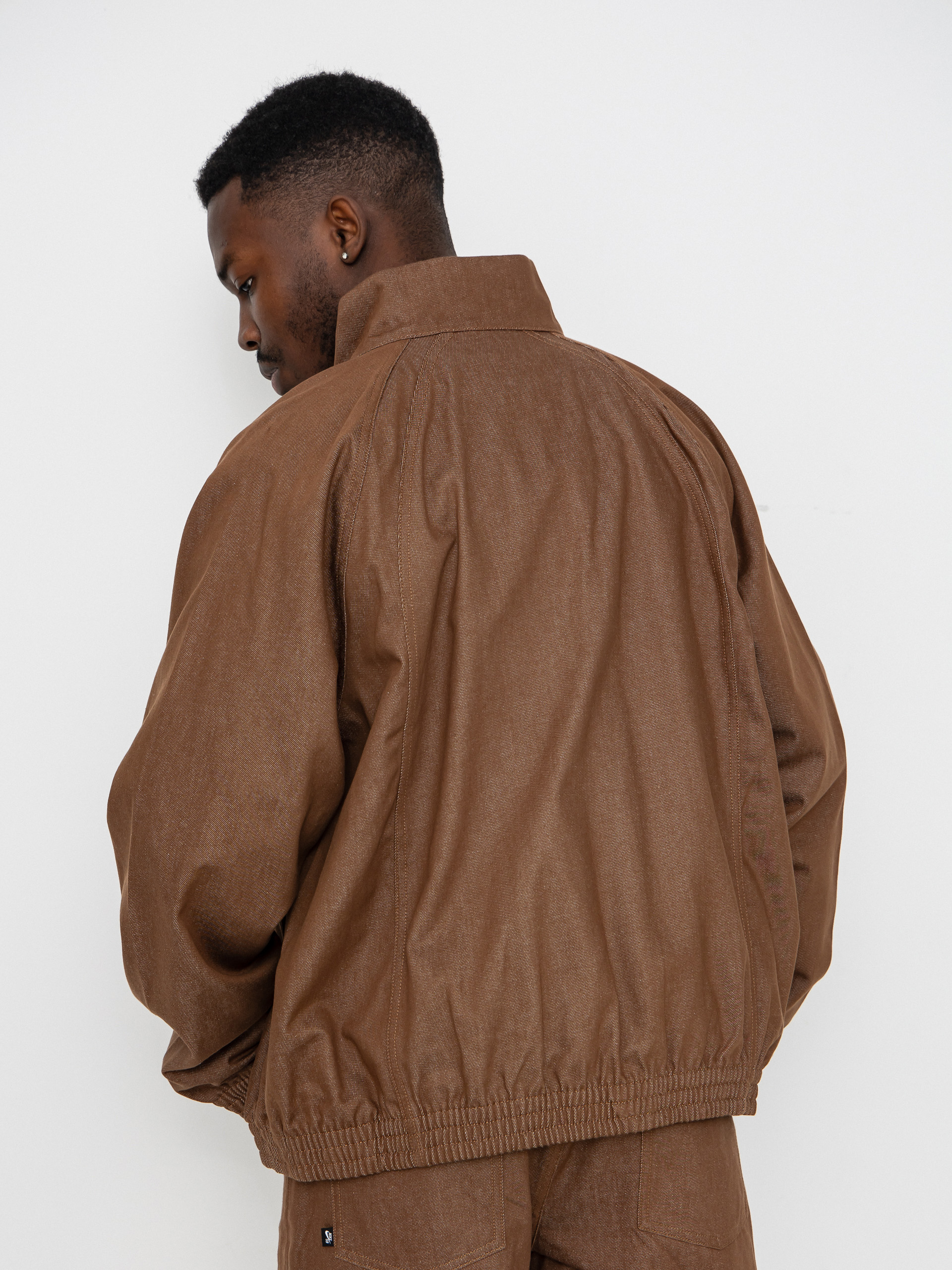 Nike SB Jacket Denim FZ Trak (mosswood brown/white)