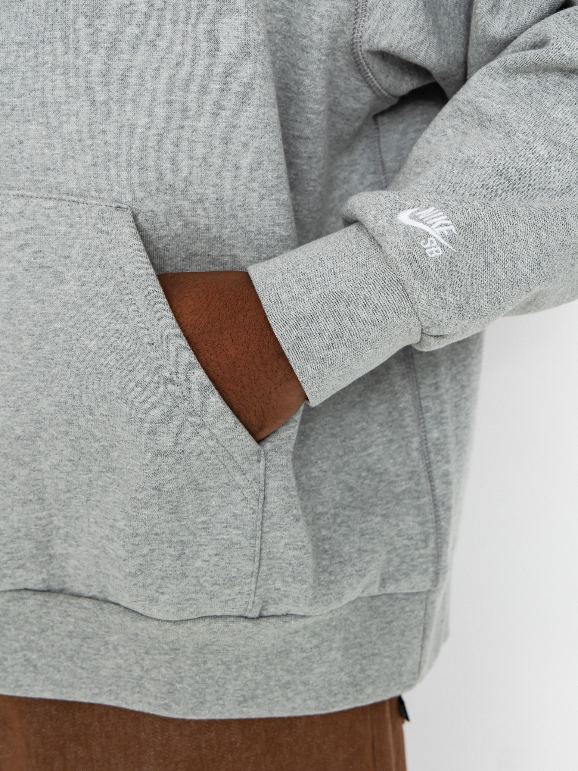 Nike SB Hoodie GFX 1 HD - grey (dk grey heather/white)