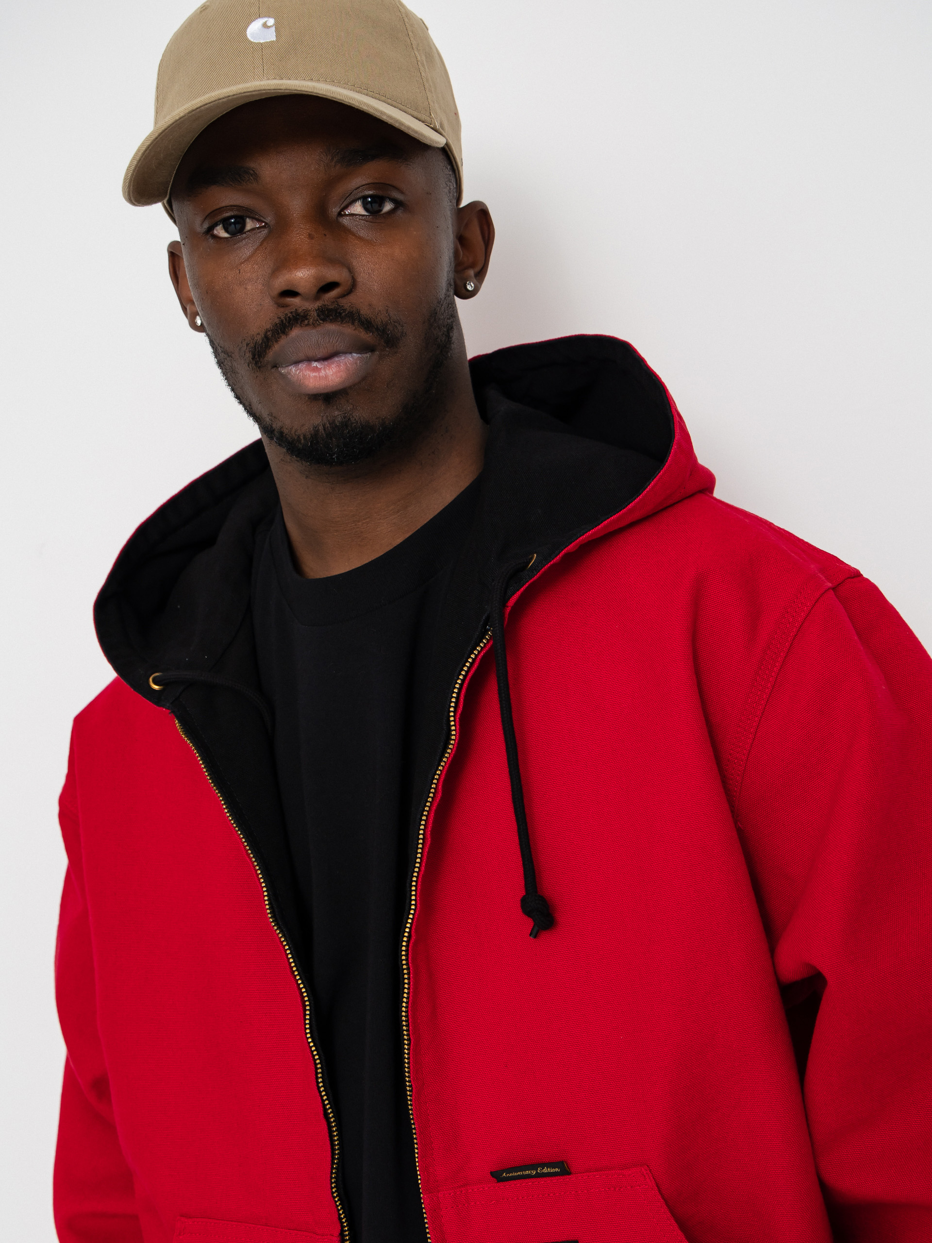 Carhartt WIP Jacket 50 Years Anniversary OG Active (black/usa red/rinsed)