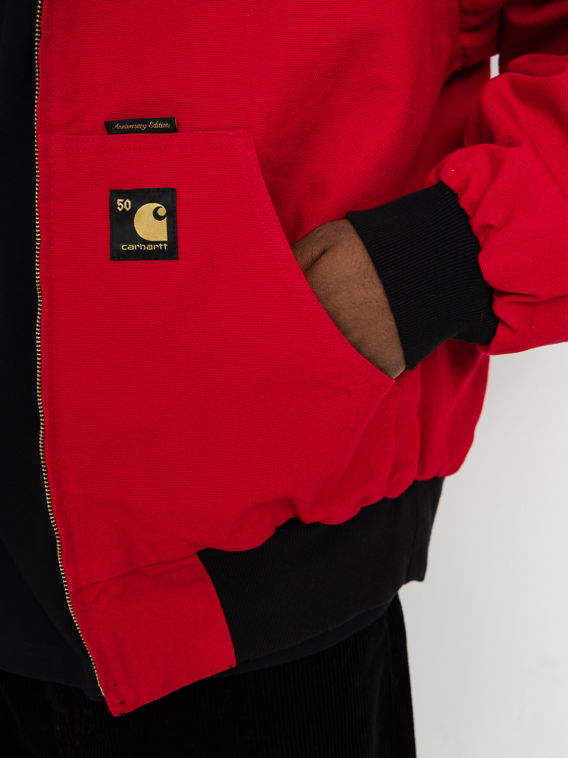 Carhartt WIP Jacket 50 Years Anniversary OG Active (black/usa red/rinsed)