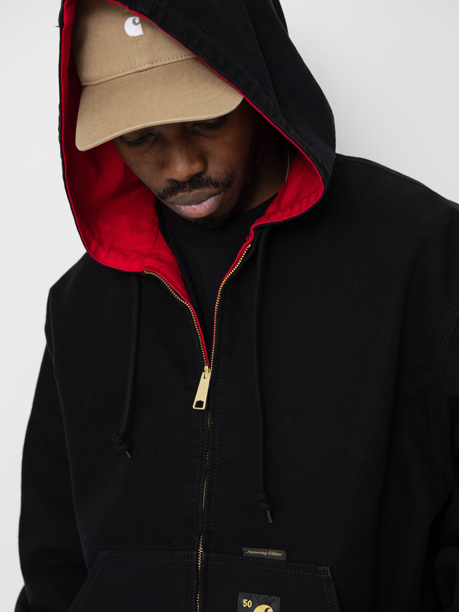 Carhartt WIP Jacke 50 Years Anniversary OG Active (black/usa red/rinsed)