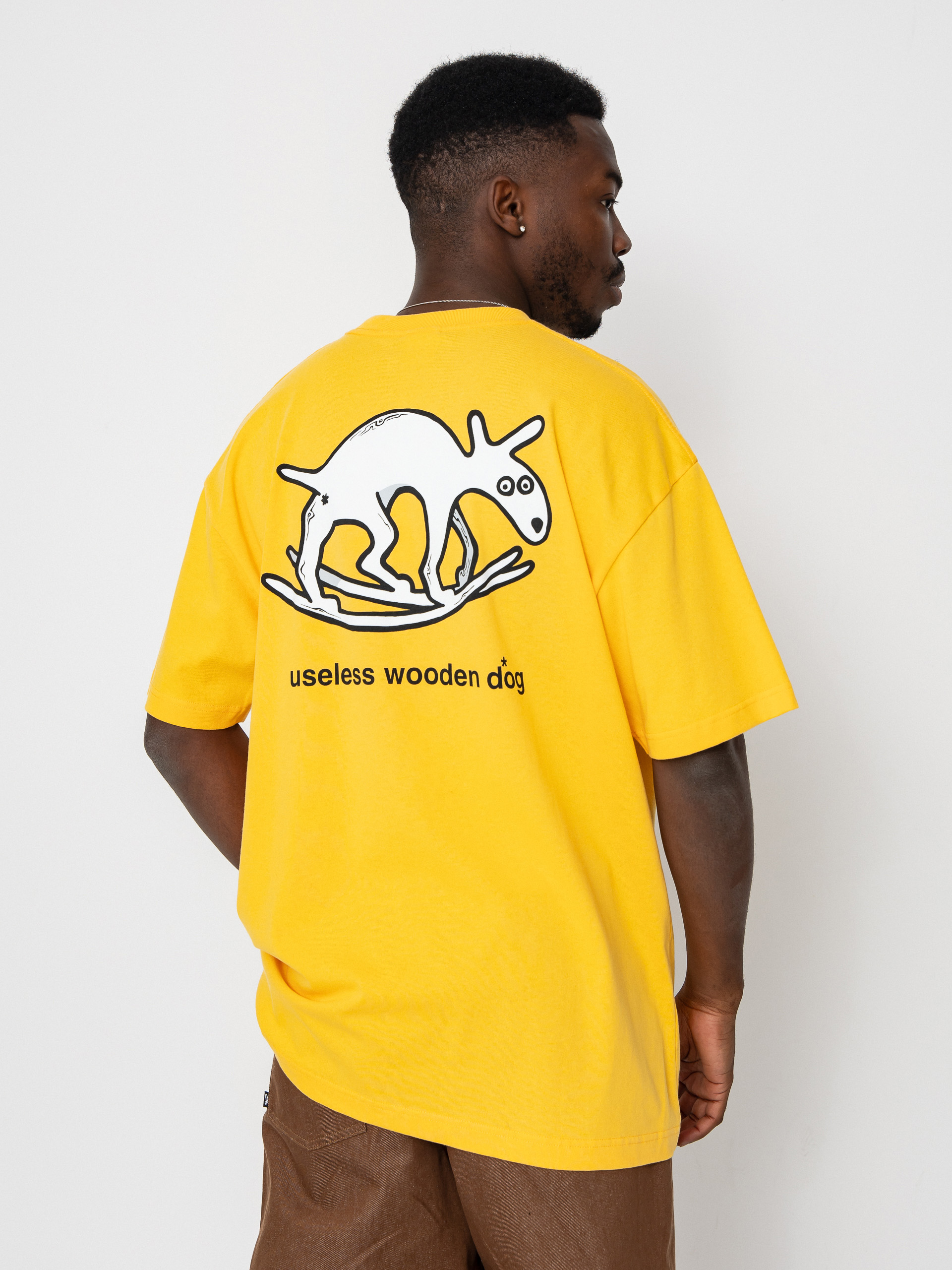 Polar Skate T-Shirt Useless Wooden Dog (yellow)