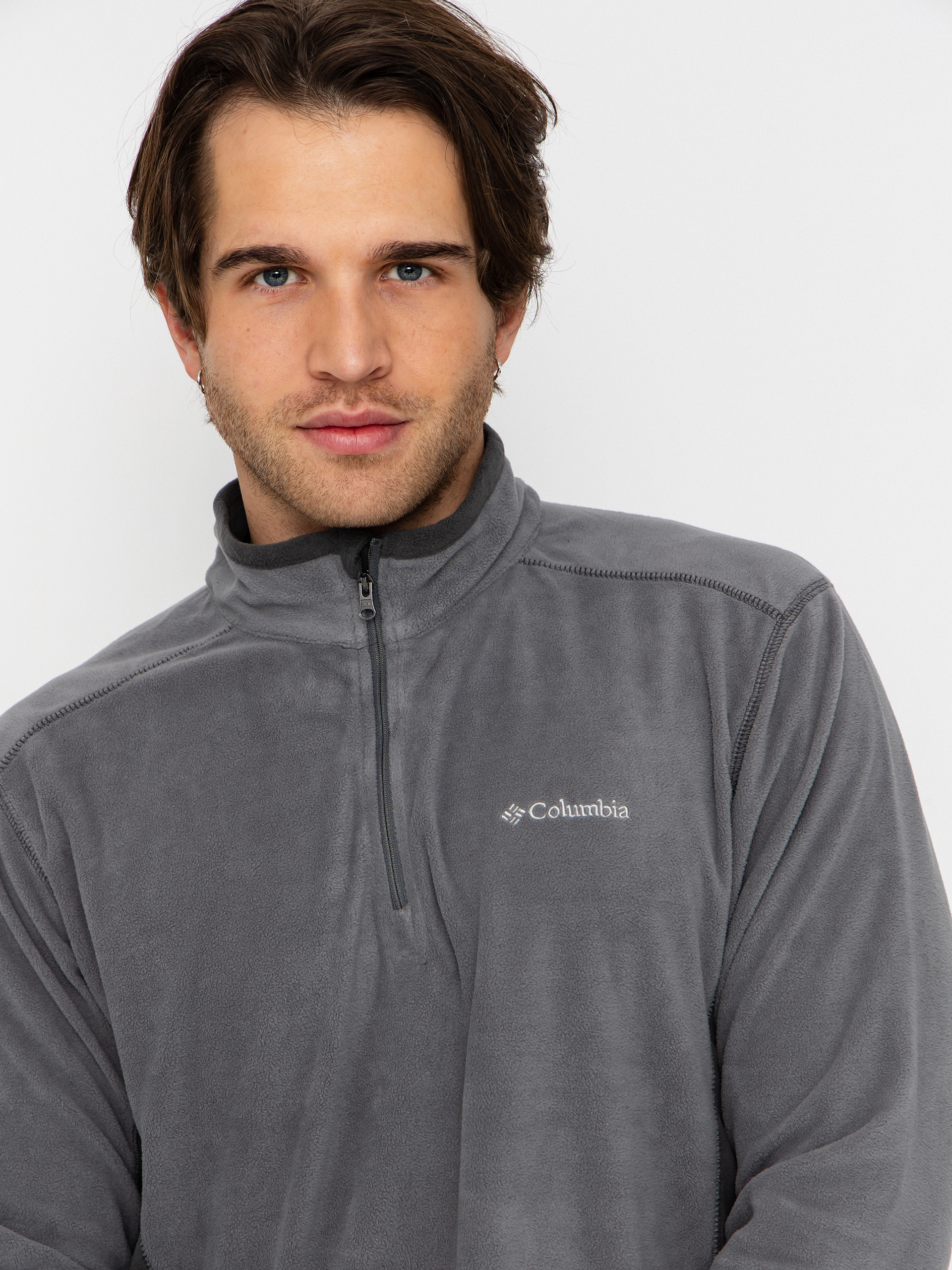 Mens Columbia Fleece  Klamath Range II Half Zip (city grey/shark)