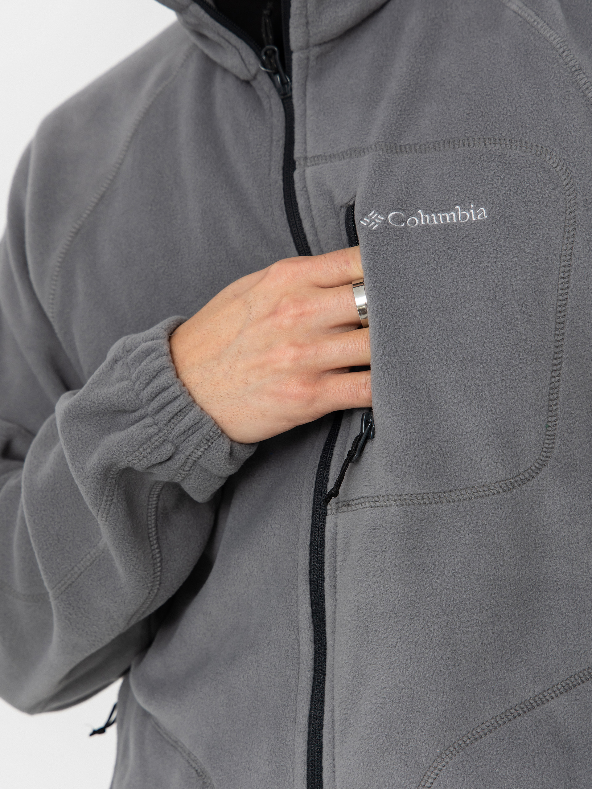 Mens Columbia Fast Trek II Full Zip Fleece  (city grey)