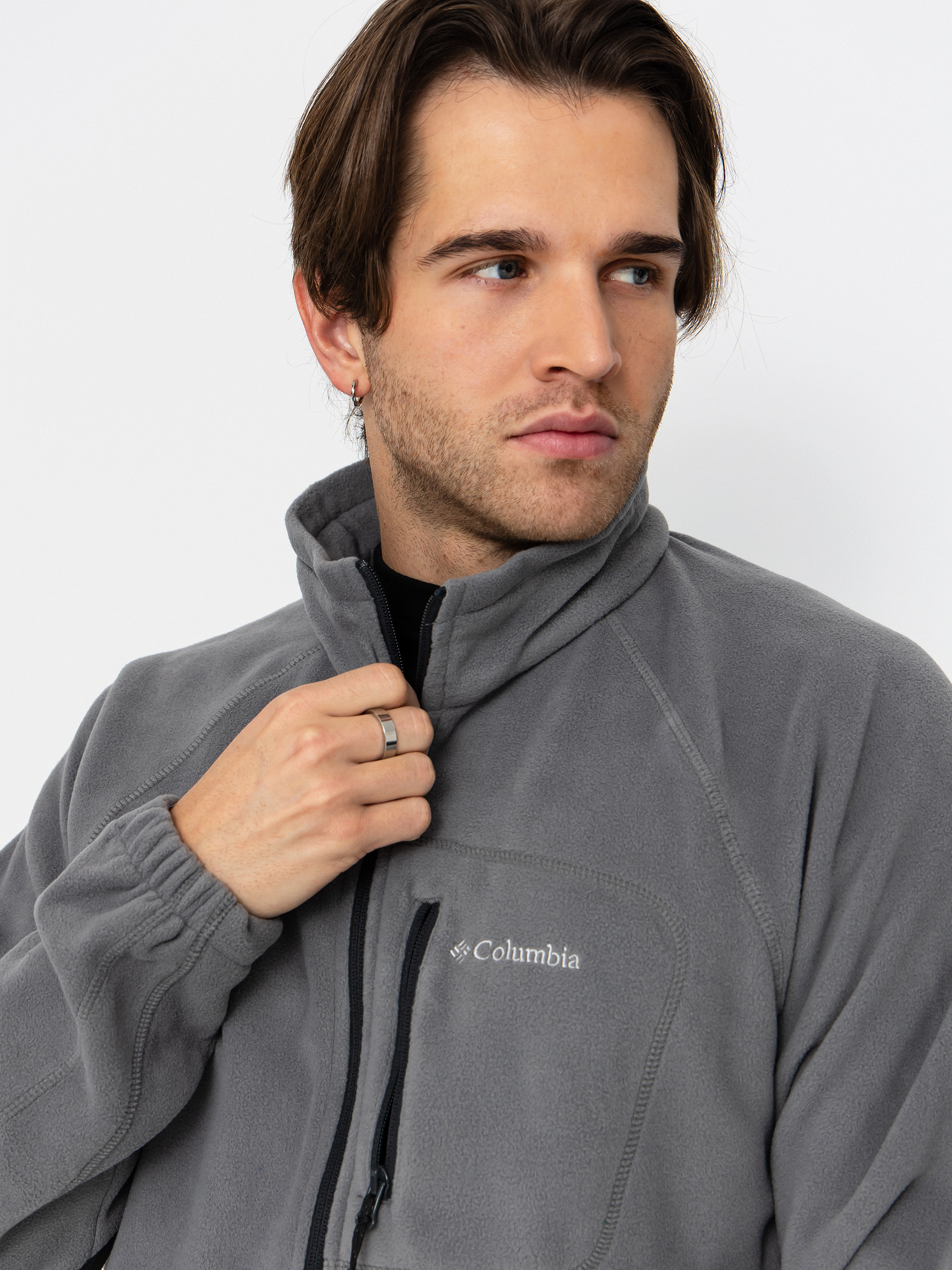 Mens Columbia Fast Trek II Full Zip Fleece  (city grey)