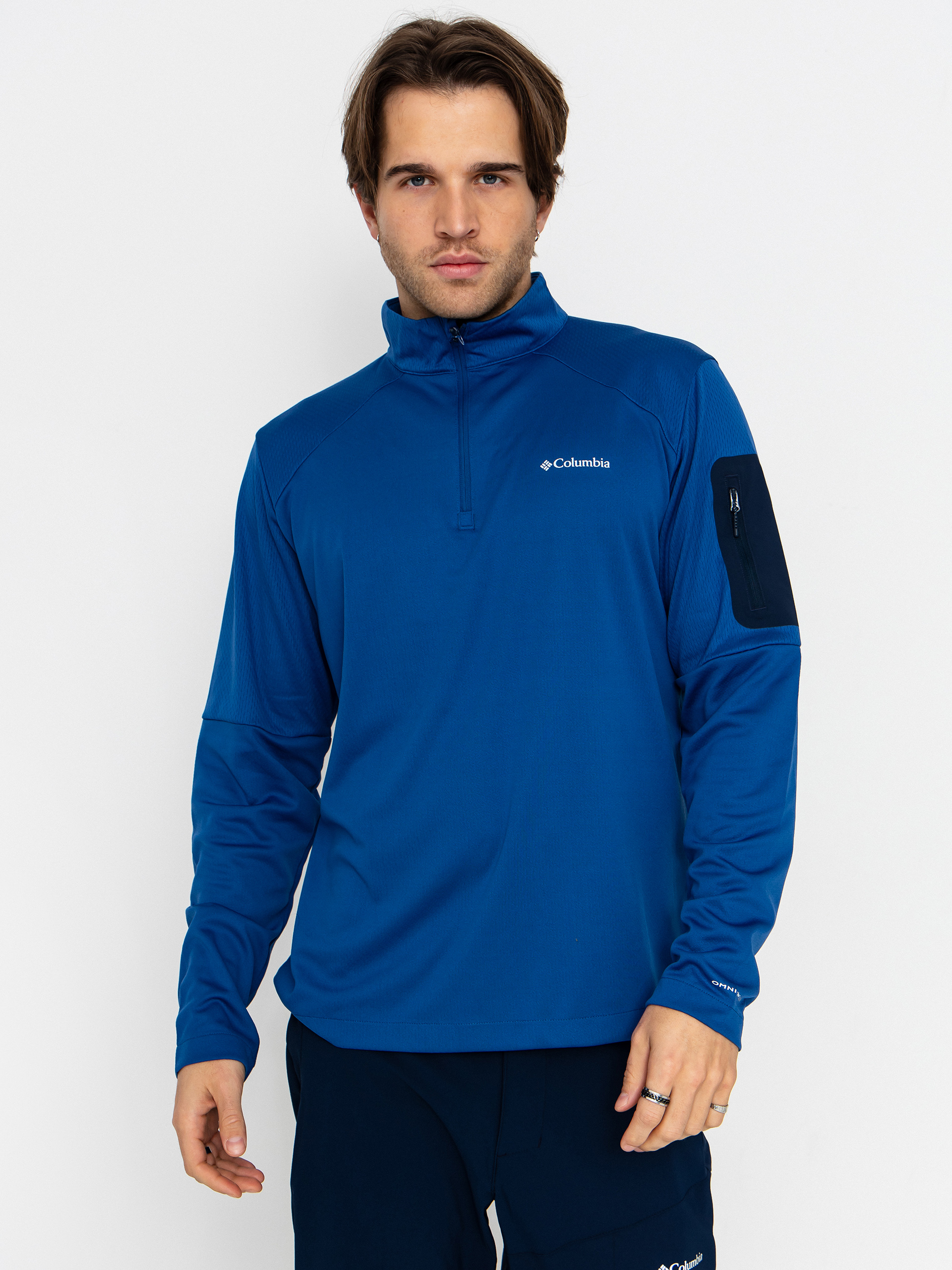 Columbia Fleece Jacke Tech Knit 1/4 Zip (mtn blue/coll)