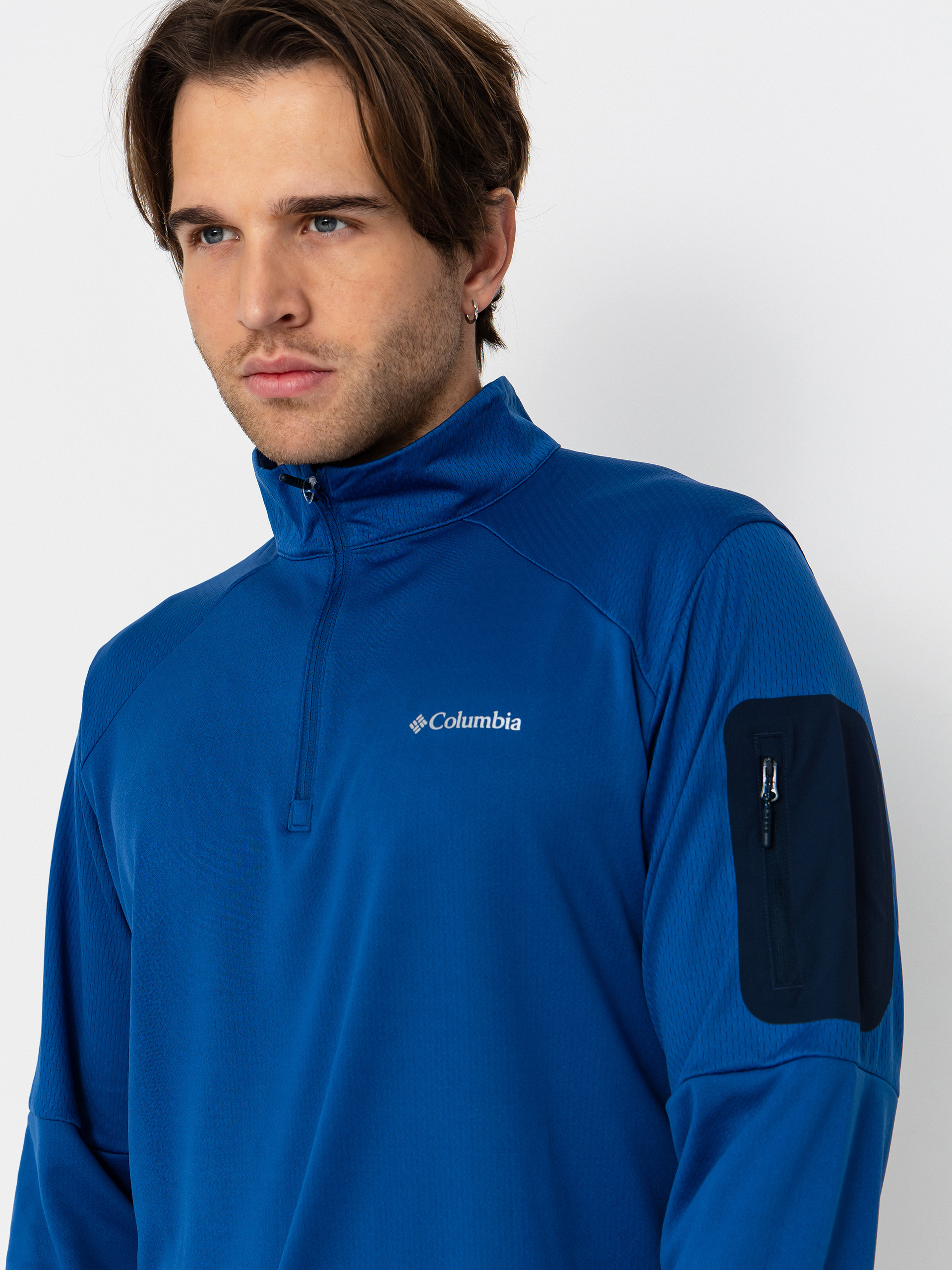 Colombia ウェア　M（140） Columbia Fleece Tech Knit 1/4 Zip - blue (mtn blue/coll)