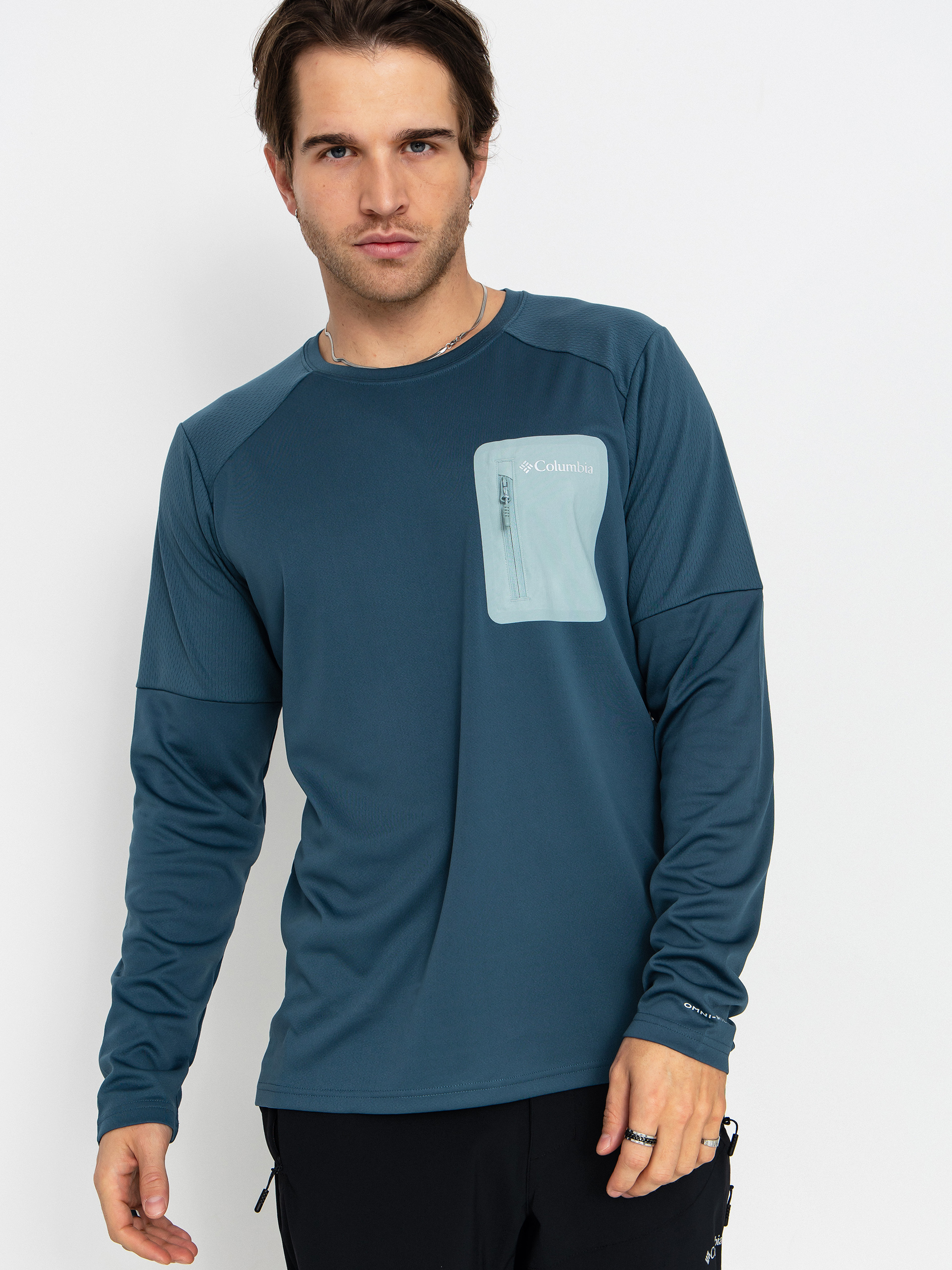 Columbia Longsleeve Tech Knit Crew (everblue/crush)