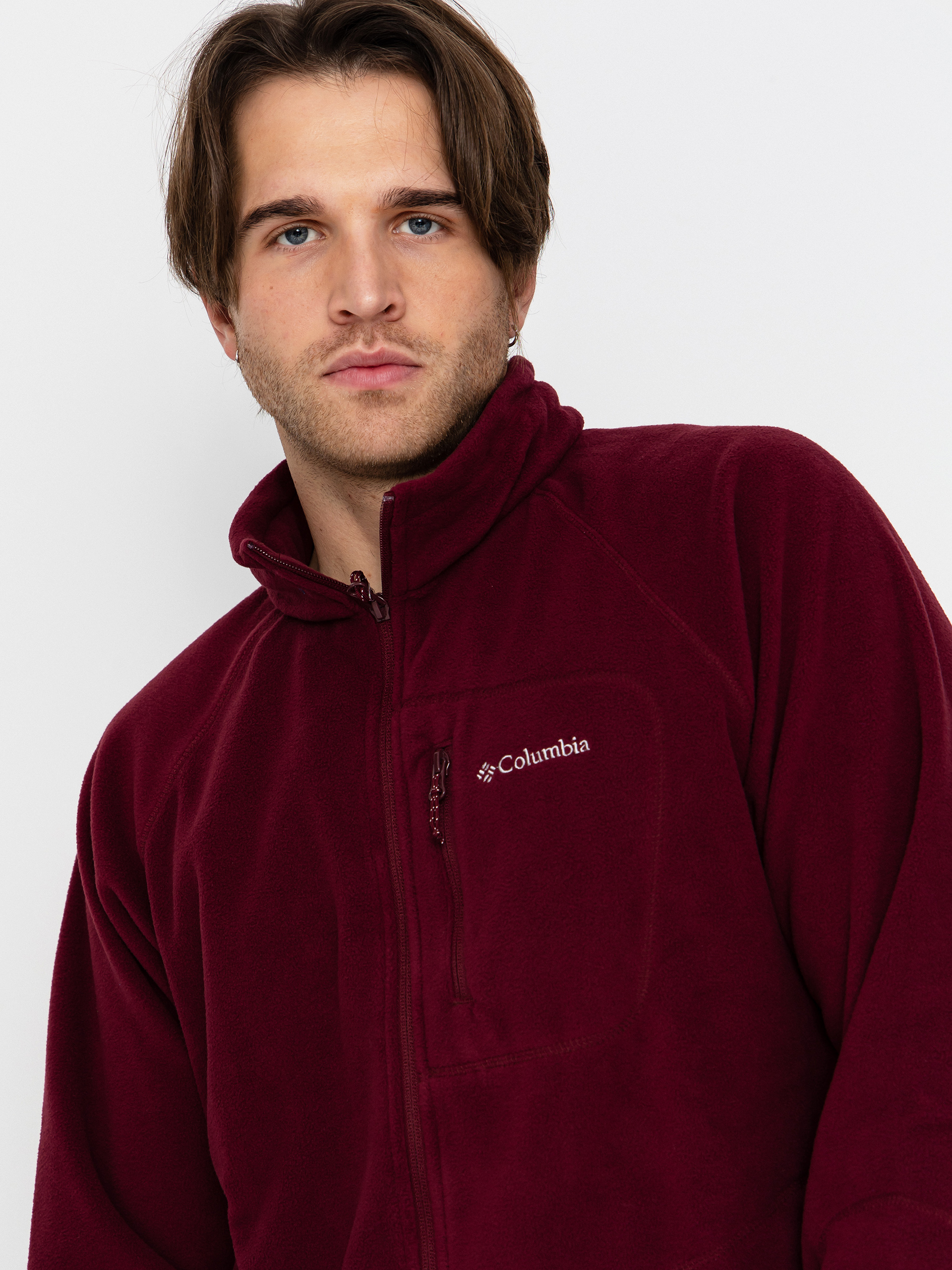 Mens Columbia Fleece  Fast Trek II Full Zip (rich wine)