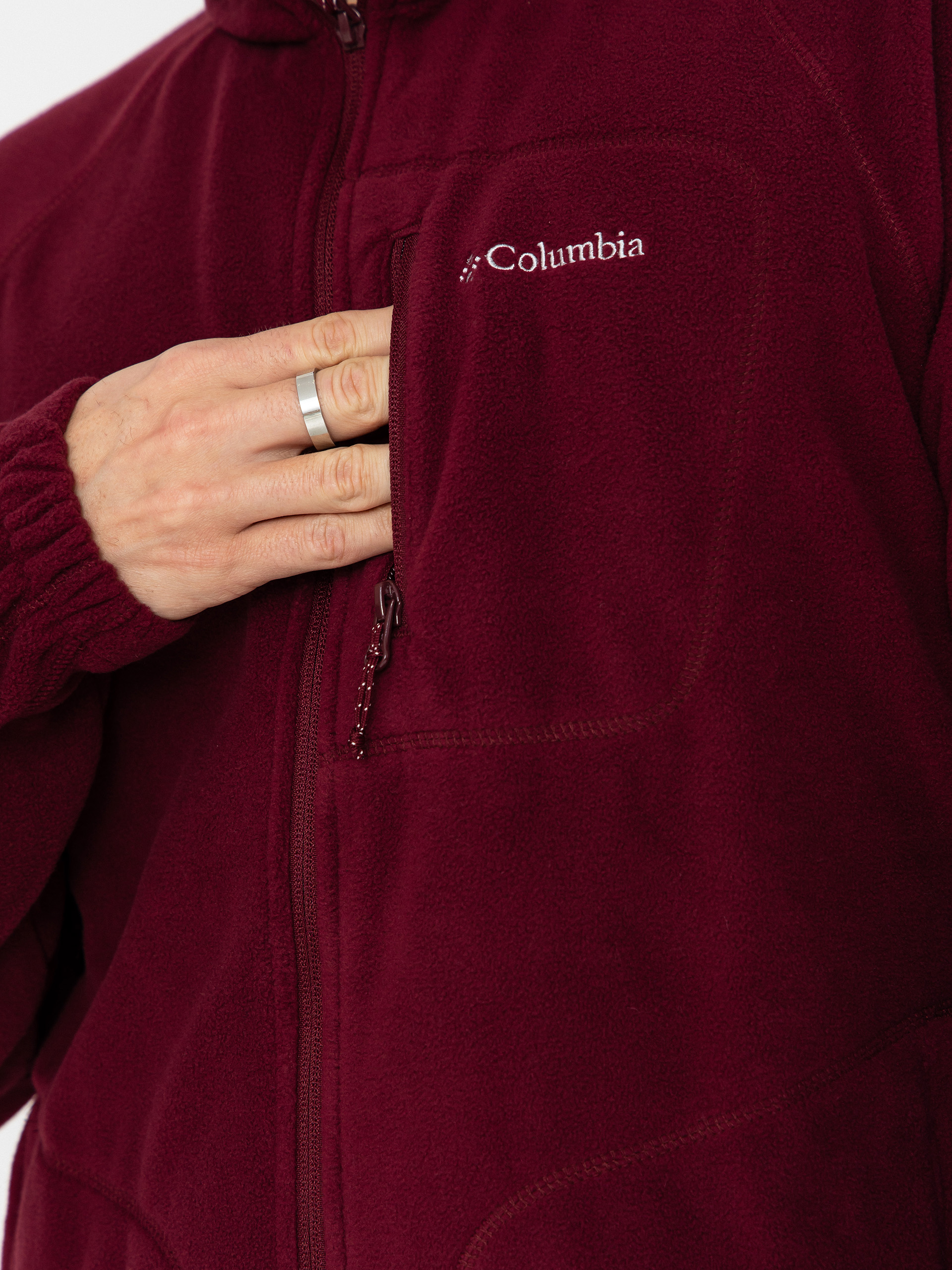 Mens Columbia Fleece  Fast Trek II Full Zip (rich wine)