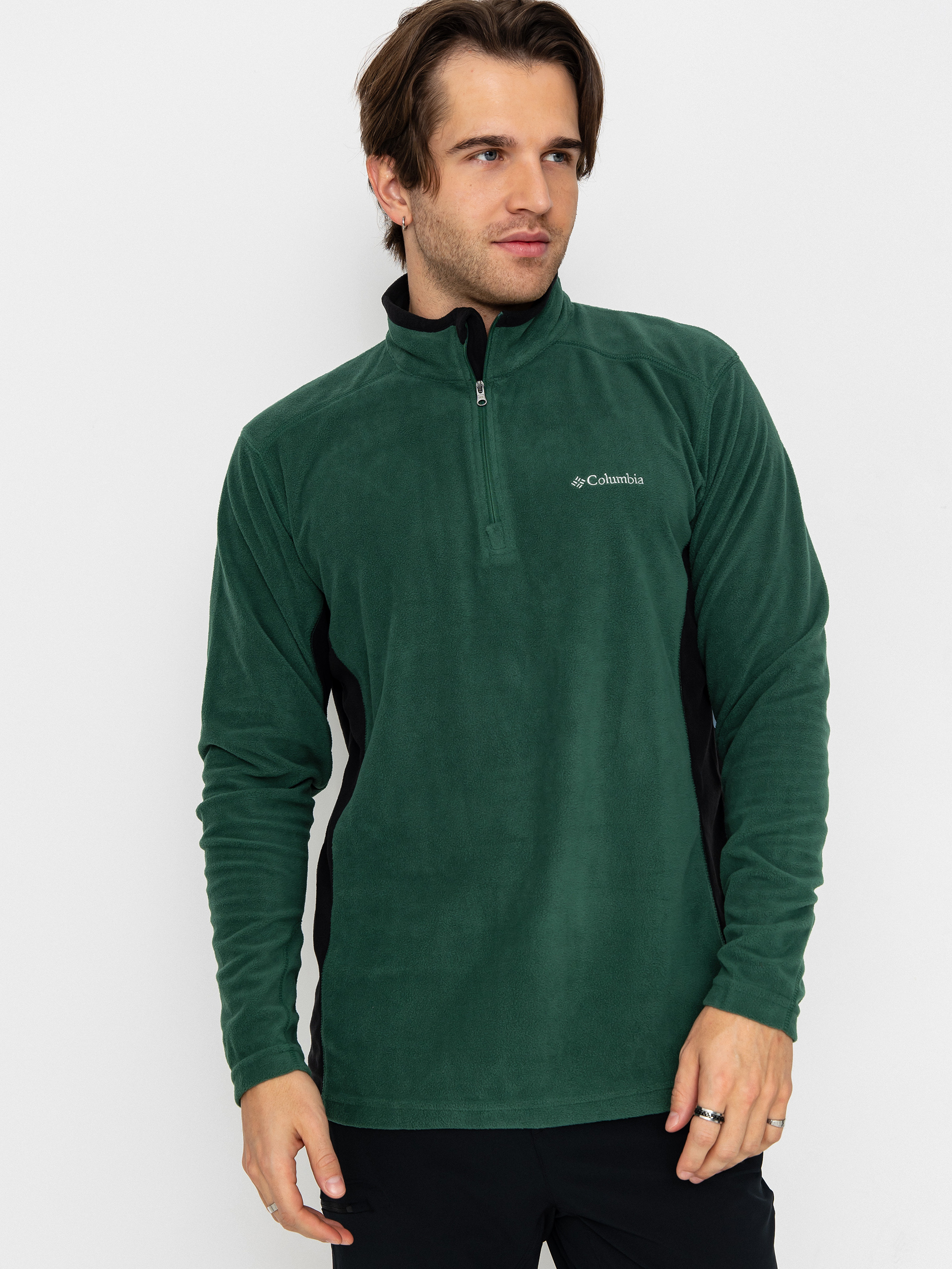 Columbia Fleece Klamath Range II Half Zip - green (rain forest/black)