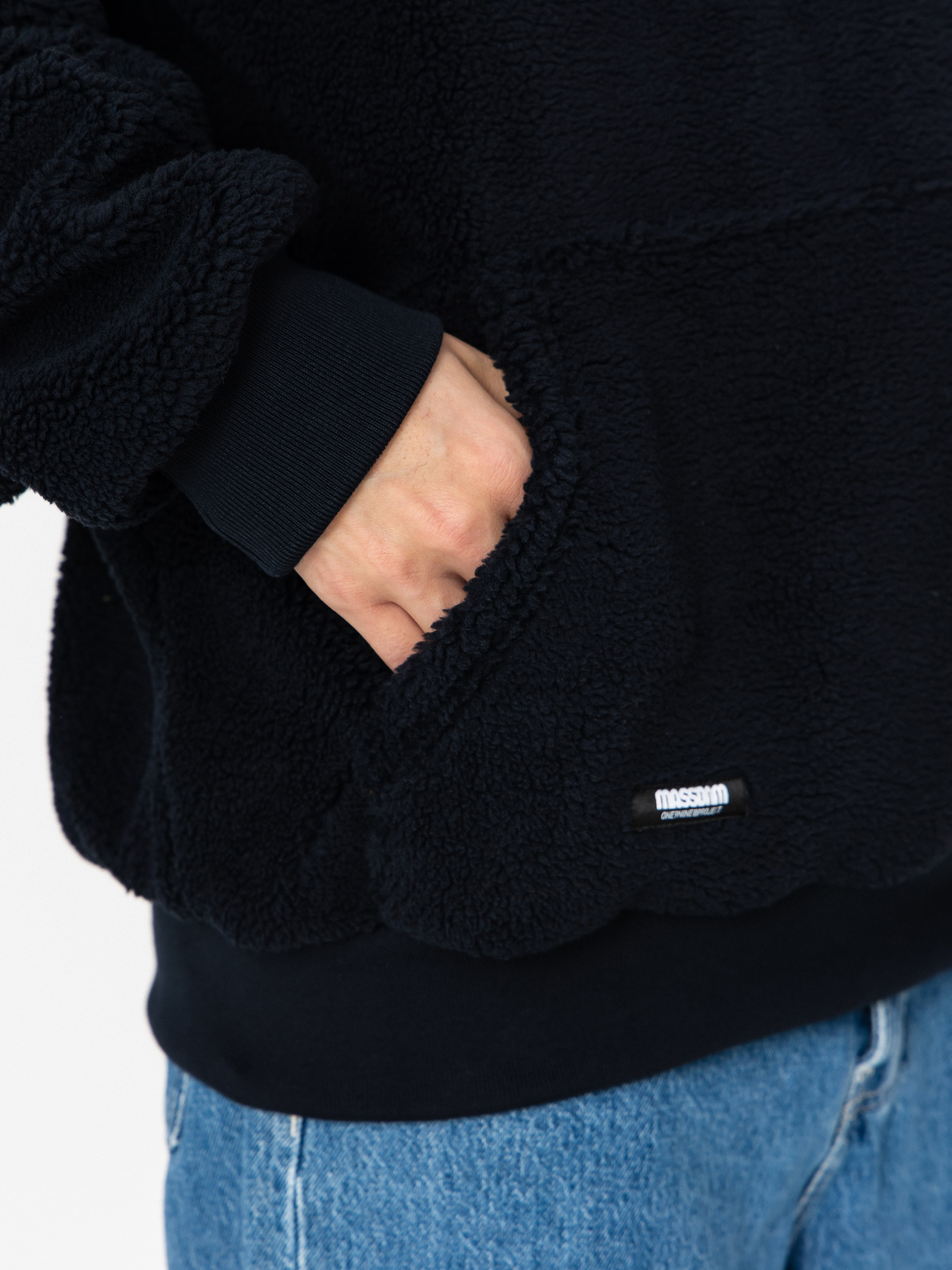 MassDnm Patch Teddy Hoody Jacket (navy)