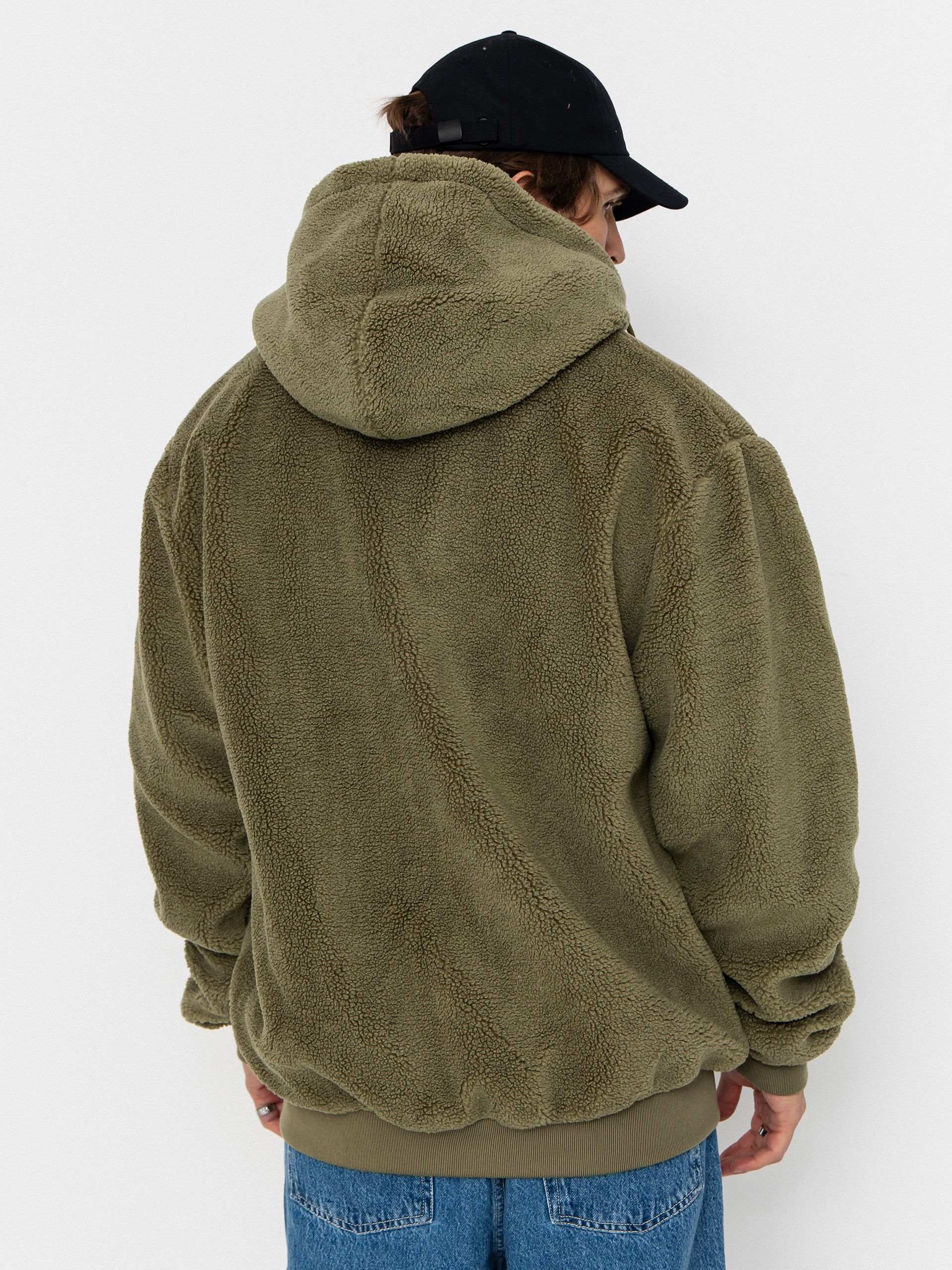 MassDnm Patch Teddy Zip Hoody Jacke (olive)