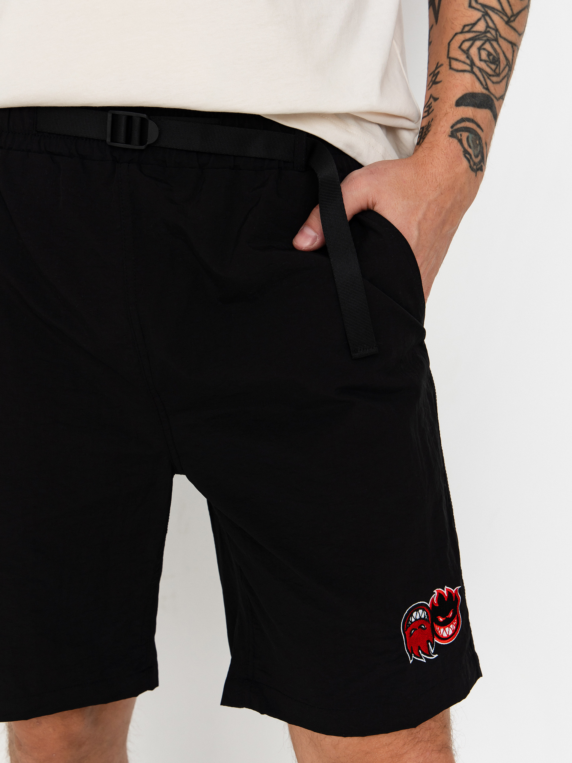 Spitfire Eternal Shorts (black w/red white&black embroidery)