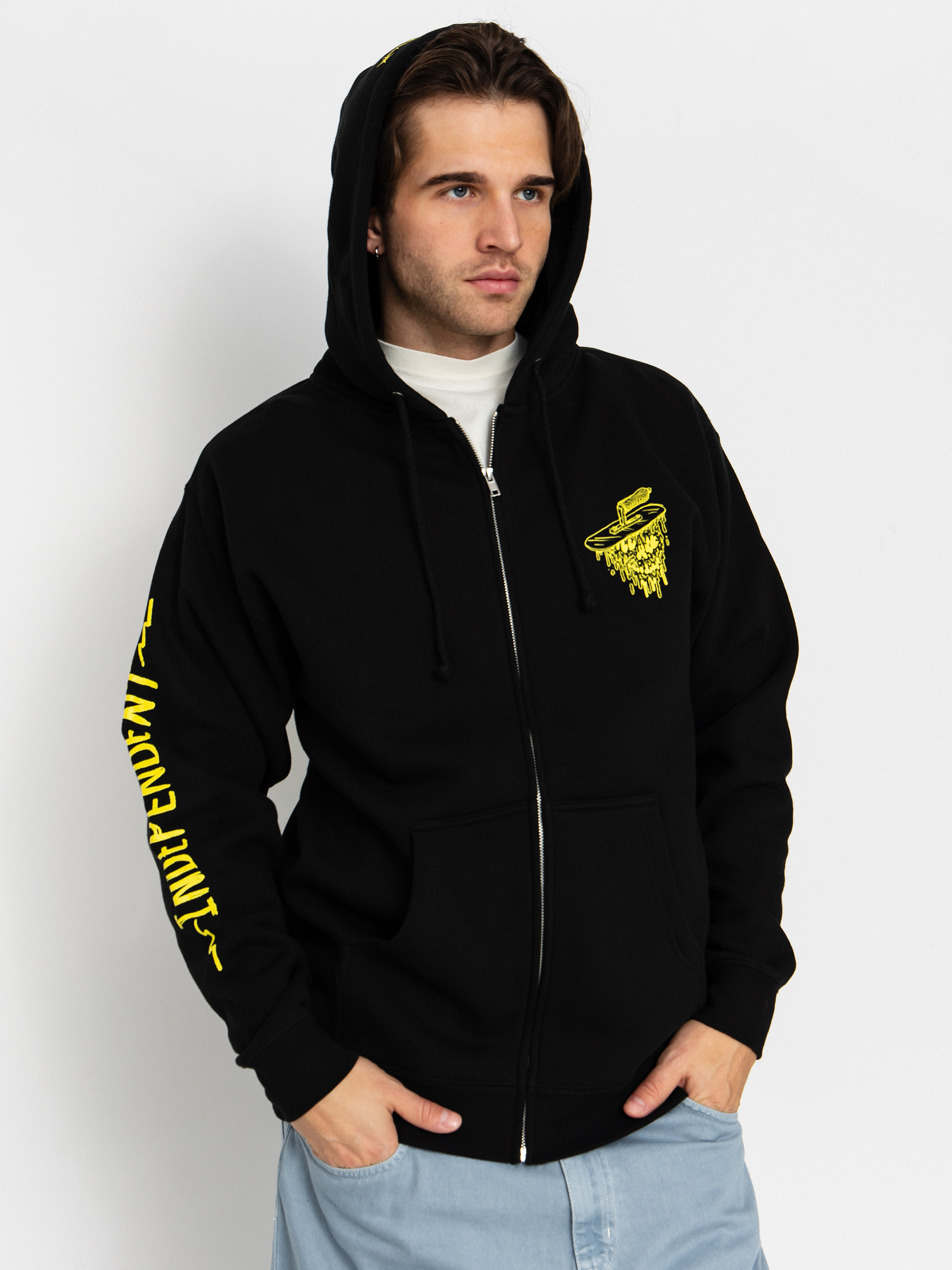 スケートボード INDEPENDENT BRATRUD NOTEBOOK ZIP HOOD Independent Bratrud Notebook ZHD Hoodie - black (black)