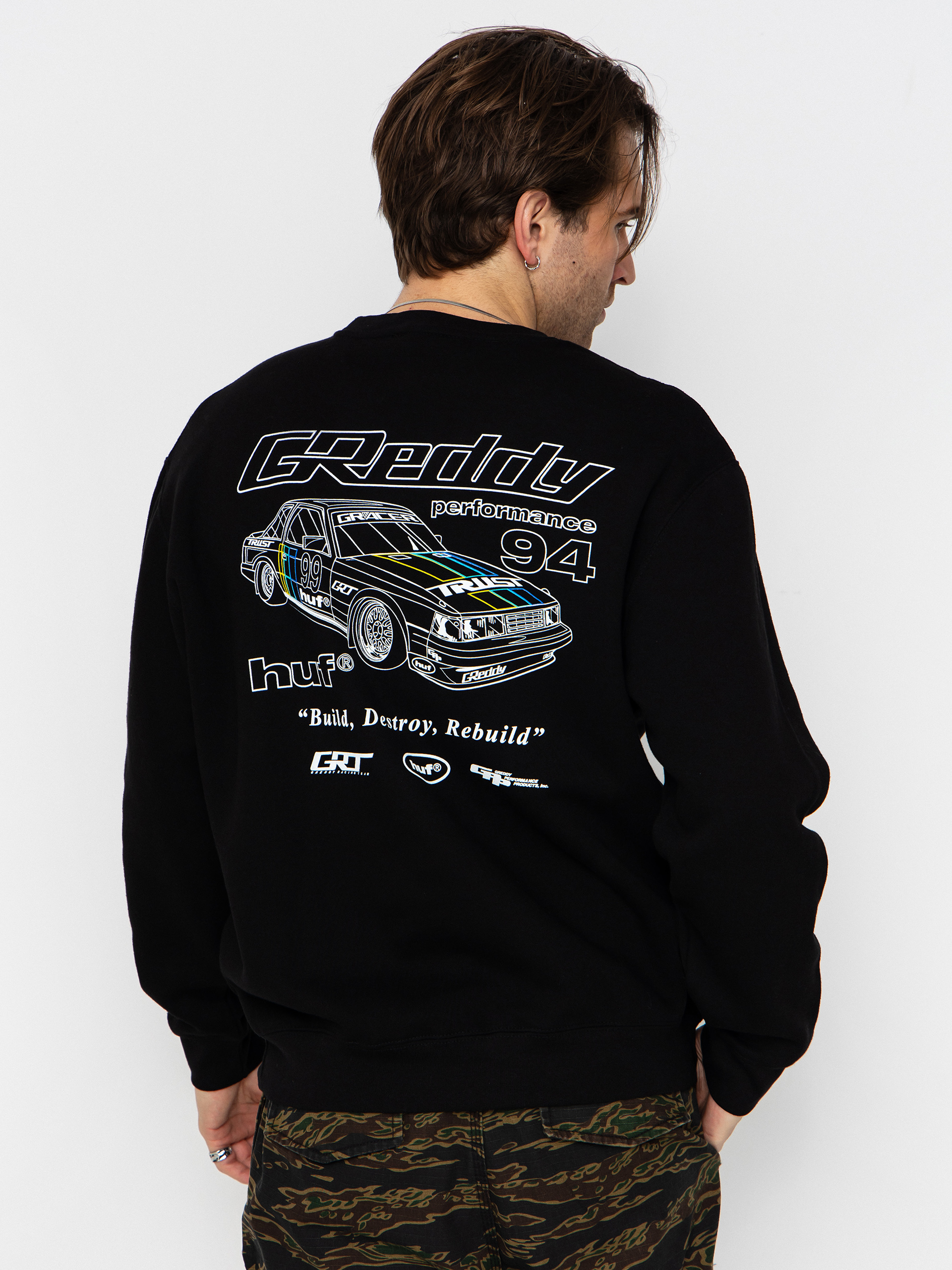 HUF Sweatshirt X Greddy Retro Mod (black)