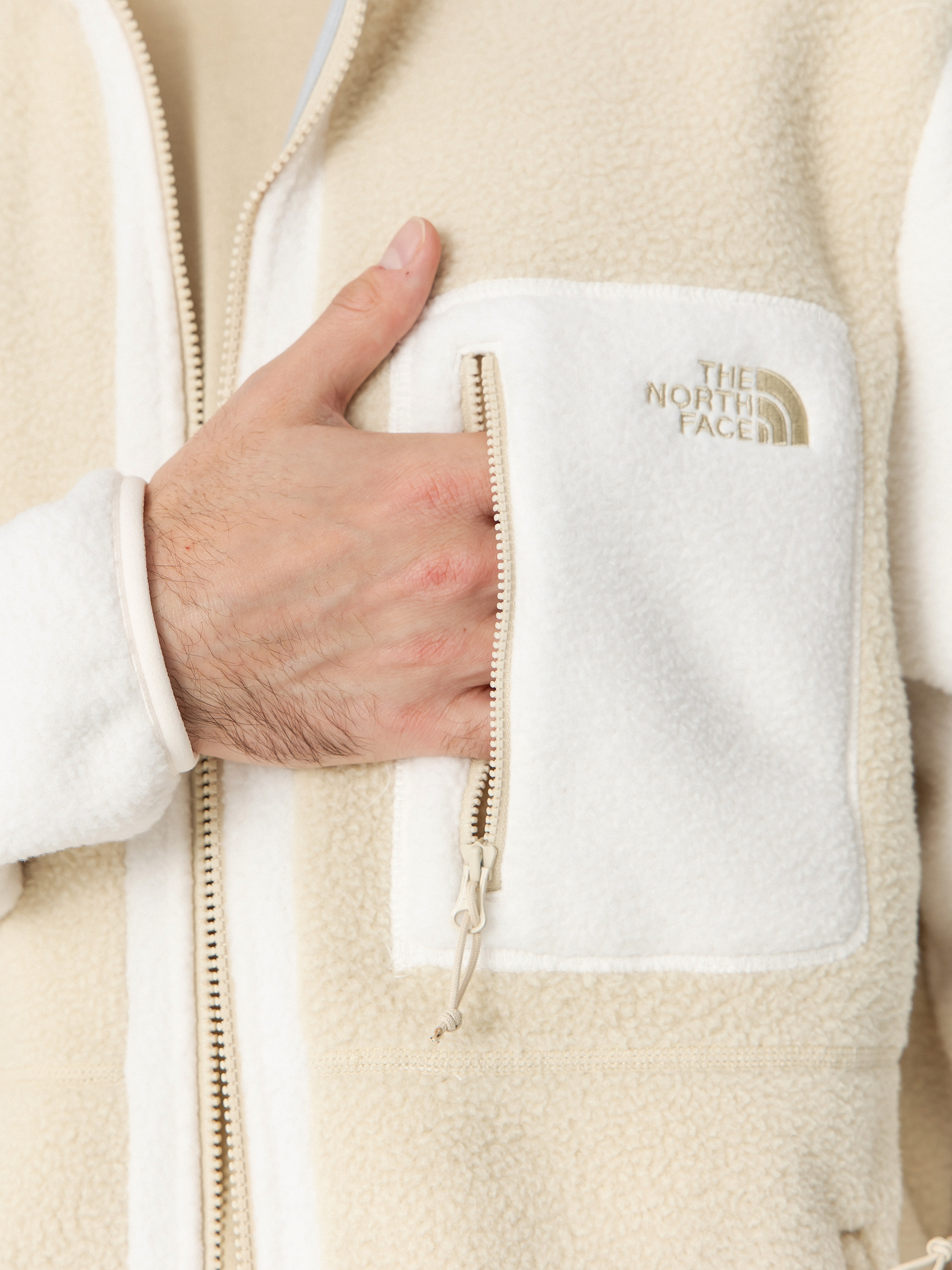 Mens The North Face Yumiori Fleece  (gravel/white dune/grave)