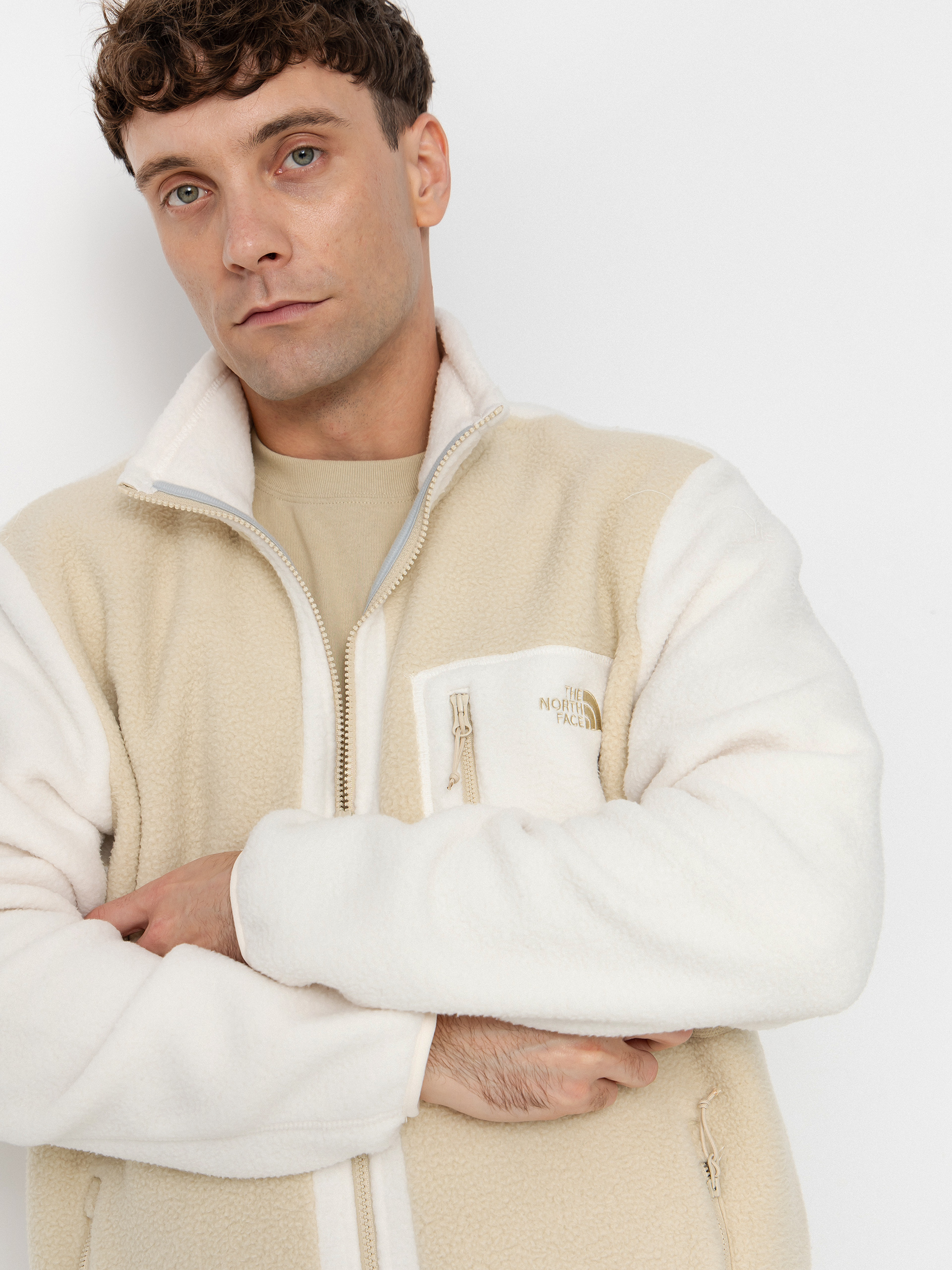 Herren The North Face Yumiori Fleece Jacke (gravel/white dune/grave)