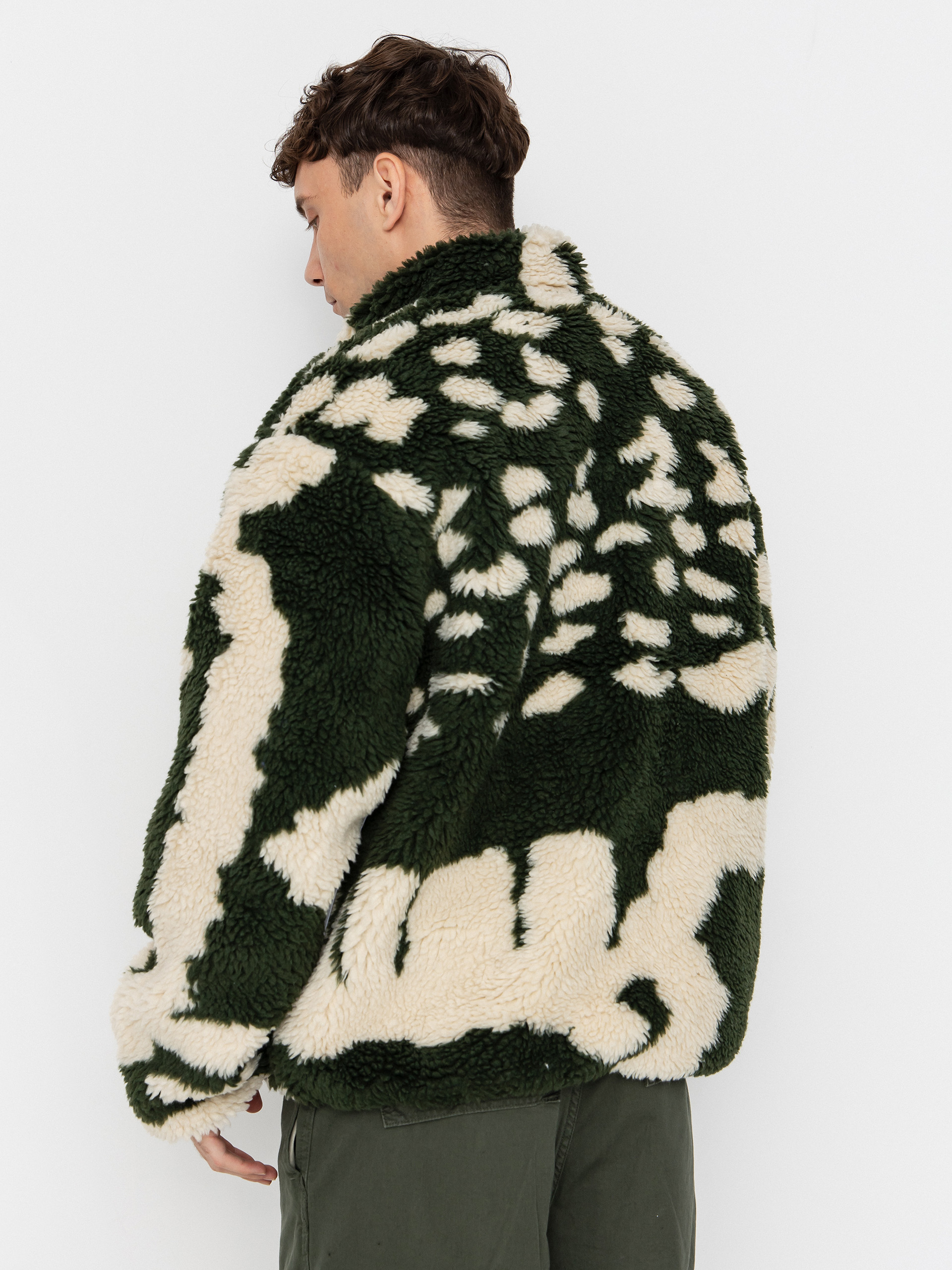 Herren OBEY Obey Shaggy Sherpa Fleece Jacke (kombu green multi)