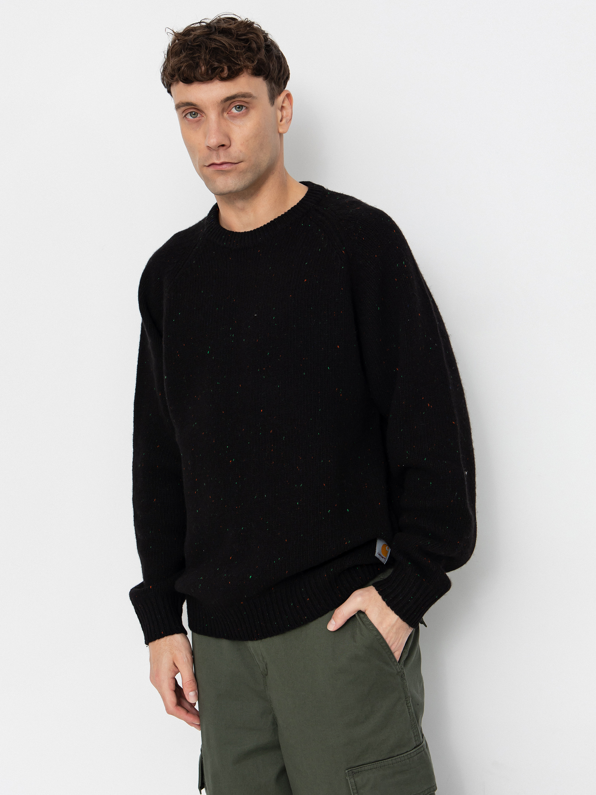 Carhartt WIP Sweater Anglistic (speckled black)