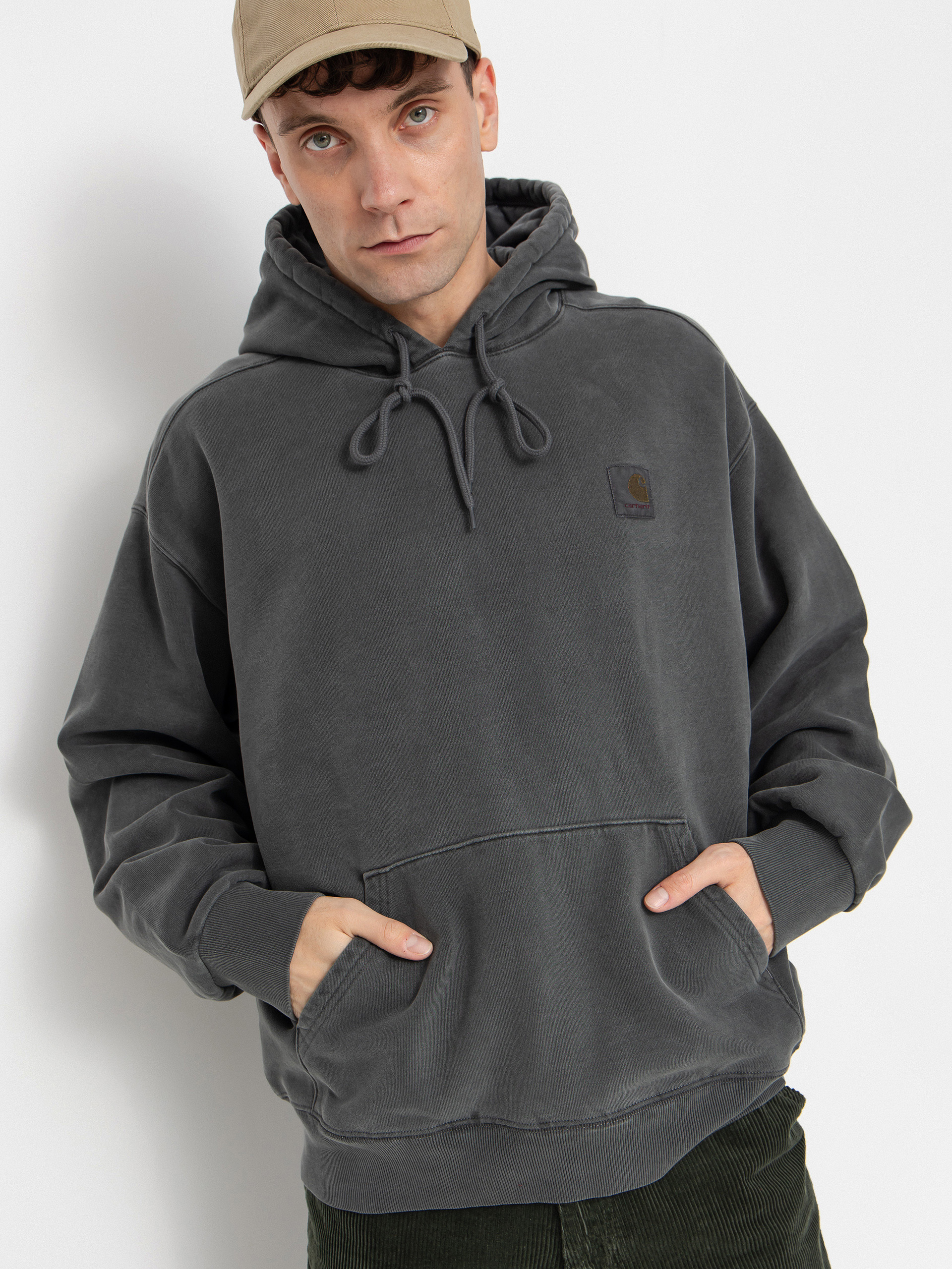 Carhartt WIP Hoodie Vista HD - grey (black/garment dyed)