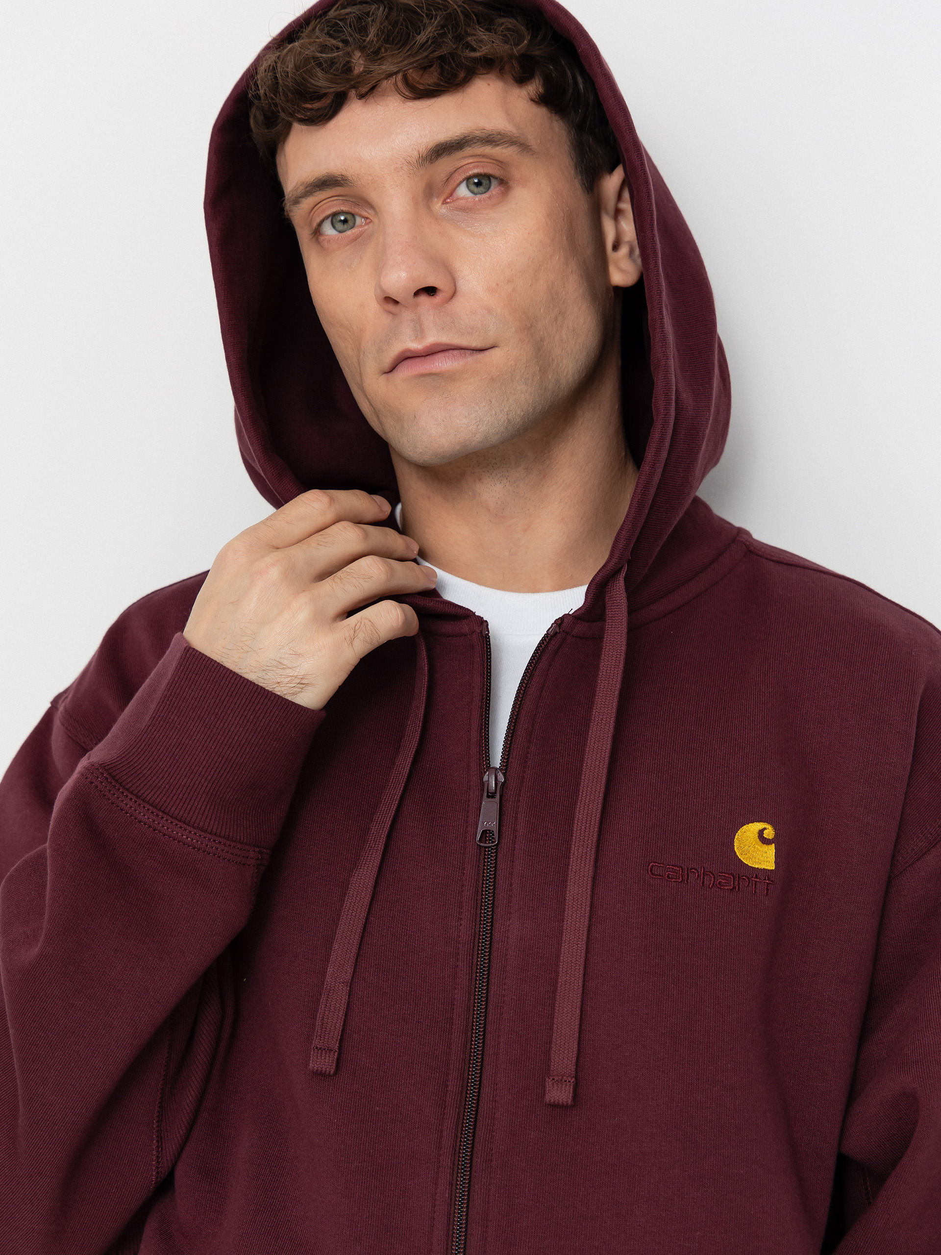 Carhartt WIP Hoodie American Script ZHD - burgundy (rondo)