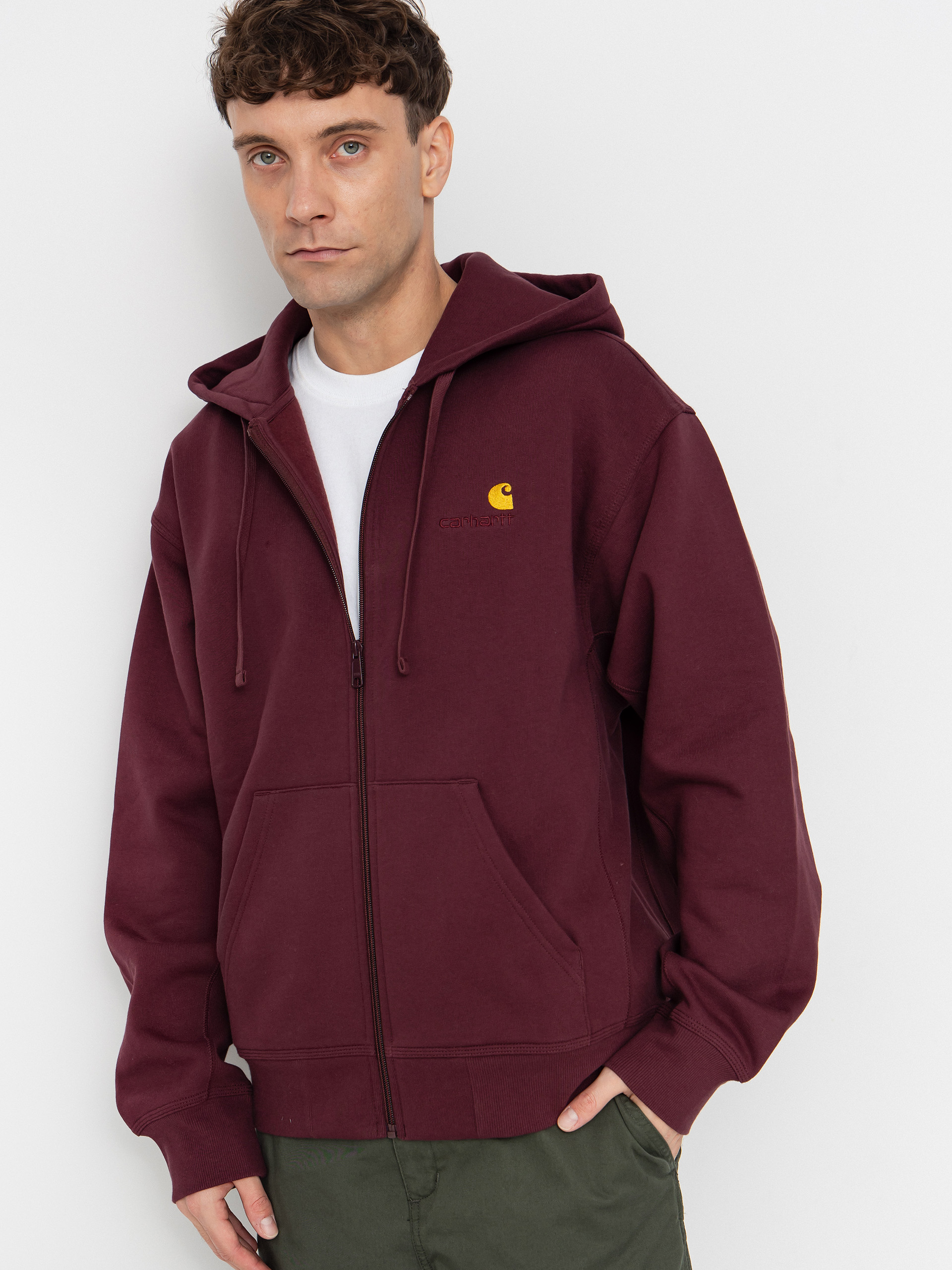 Carhartt WIP Hoodie American Script ZHD - burgundy (rondo)