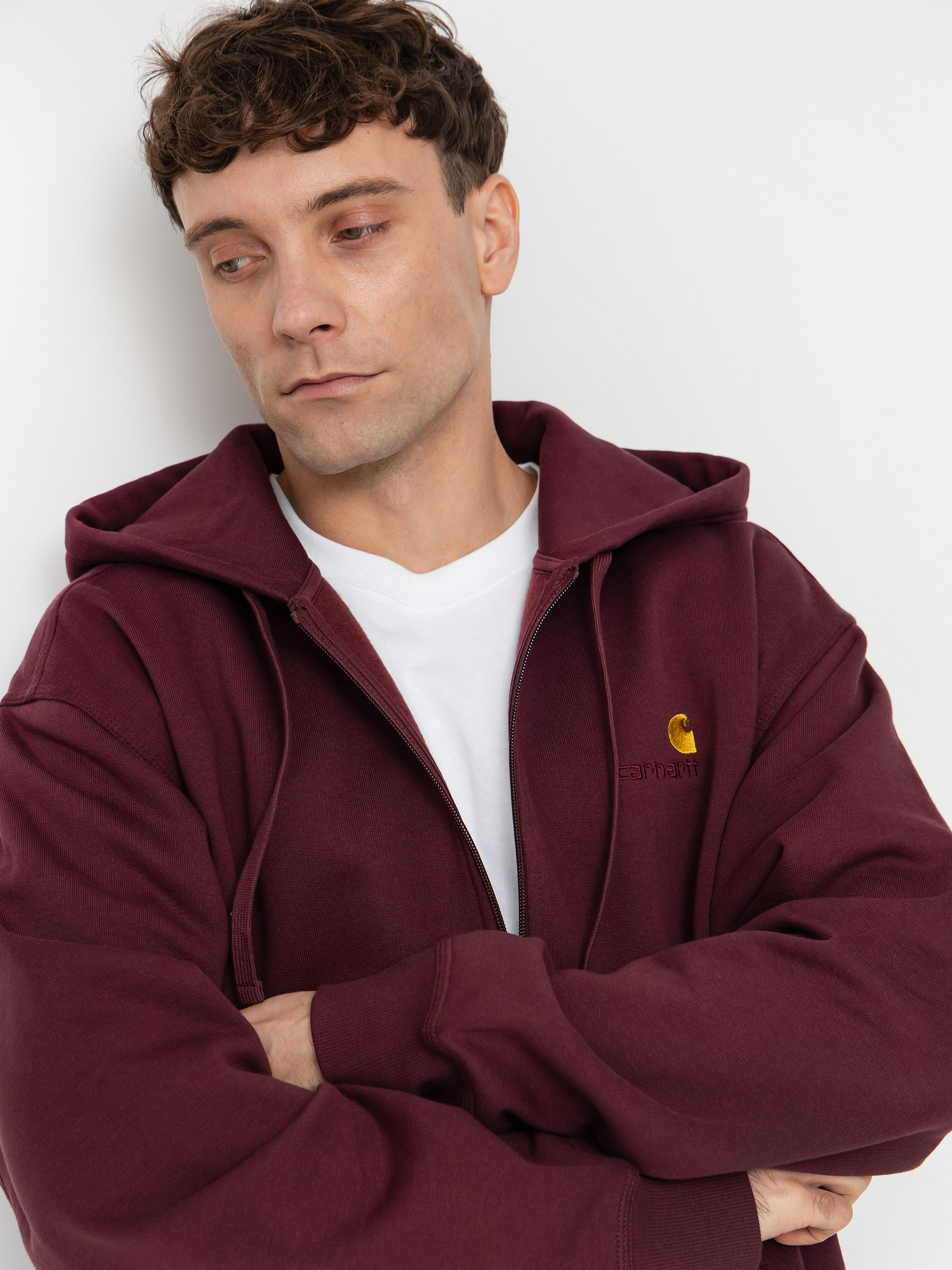 Carhartt WIP Hoodie American Script ZHD - burgundy (rondo)