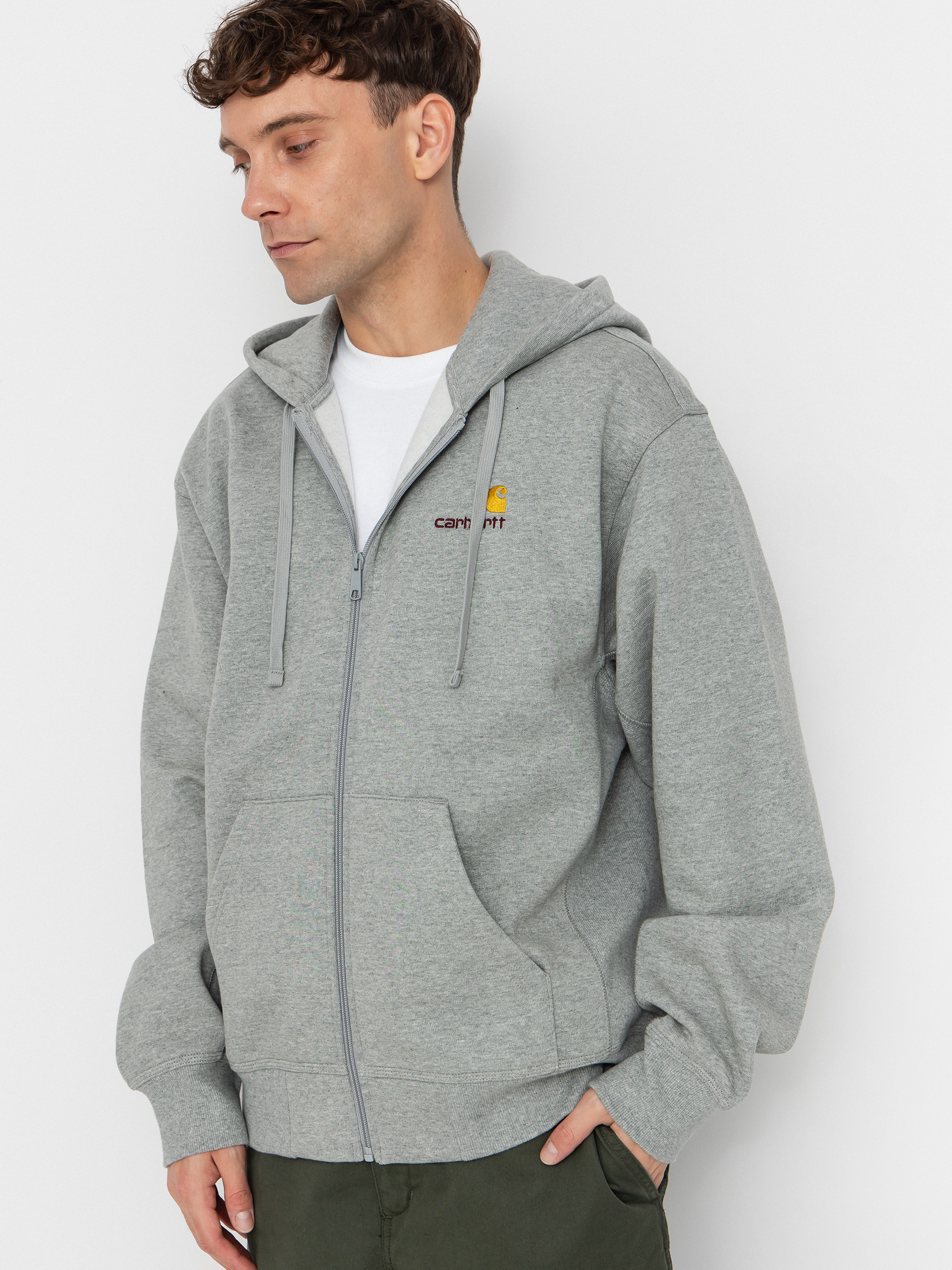 Carhartt WIP Hoodie American Script ZHD (grey heather)