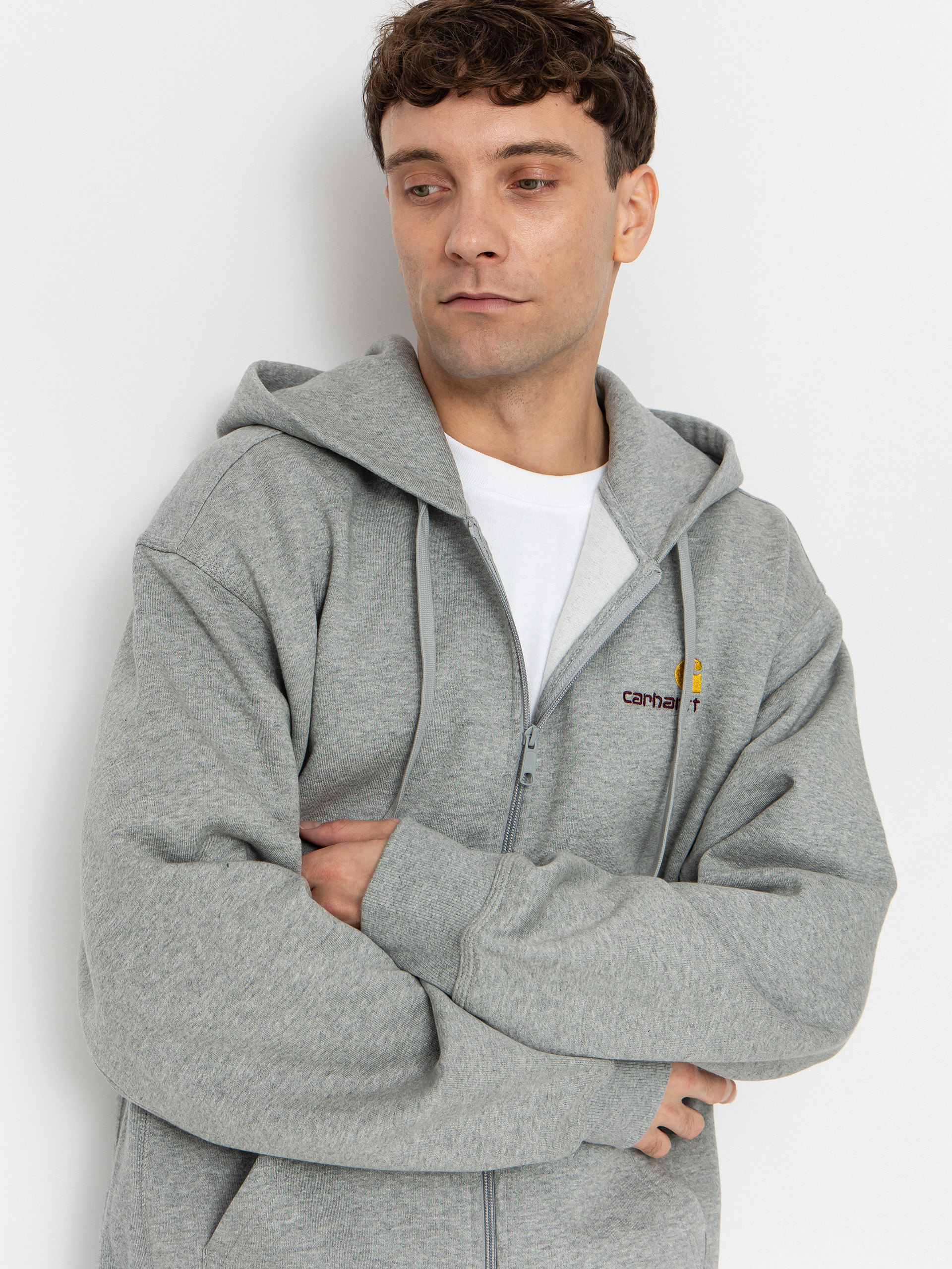 Carhartt WIP Hoodie American Script ZHD (grey heather)