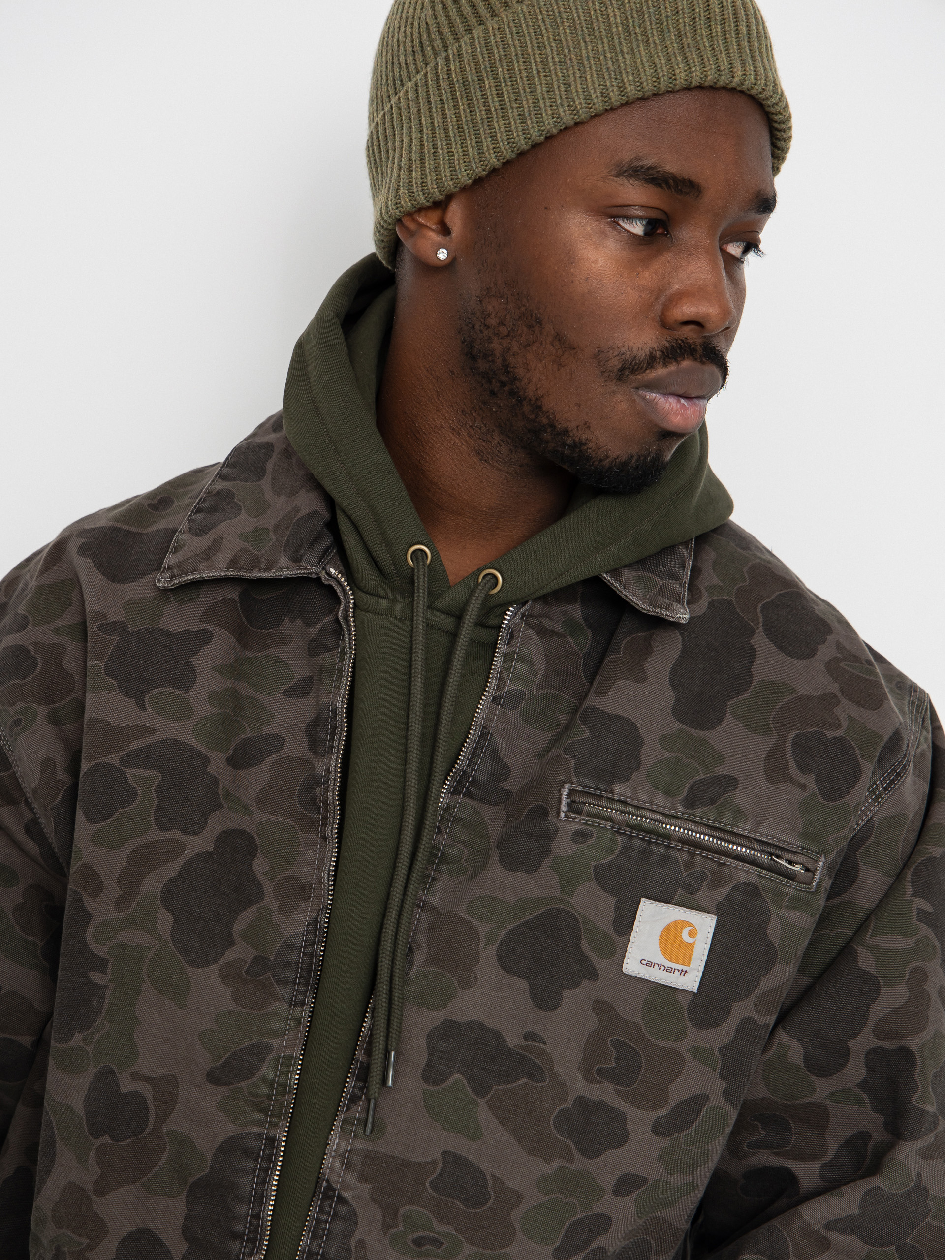Carhartt WIP Jacke Duck Detroit (camo duck/green/porphyry/garment dyed)