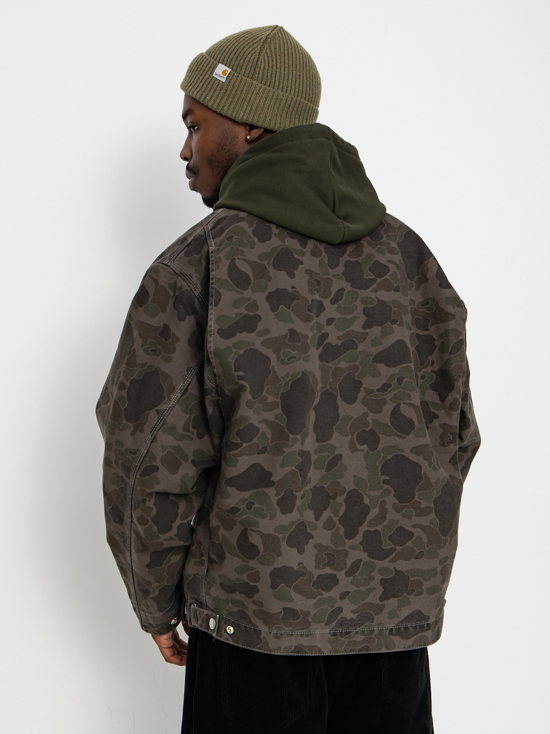 Carhartt WIP Jacket Duck Detroit (camo duck/green/porphyry/garment dyed)