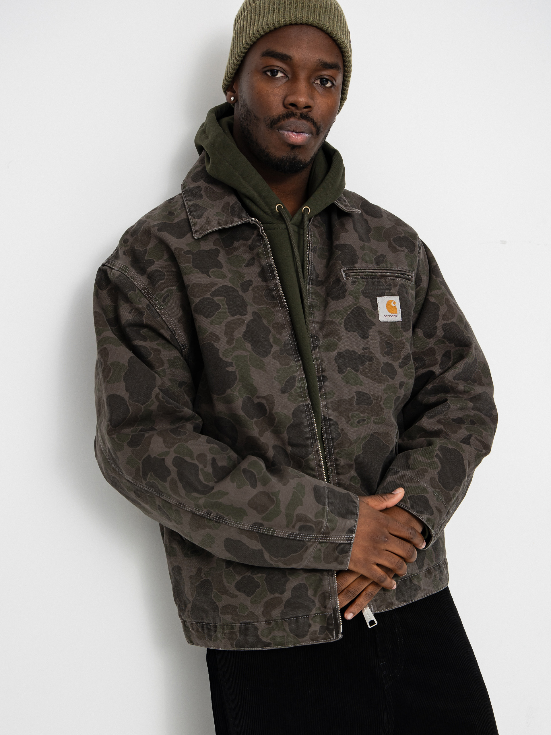 Carhartt WIP Jacket Duck Detroit - camo (camo duck/green/porphyry