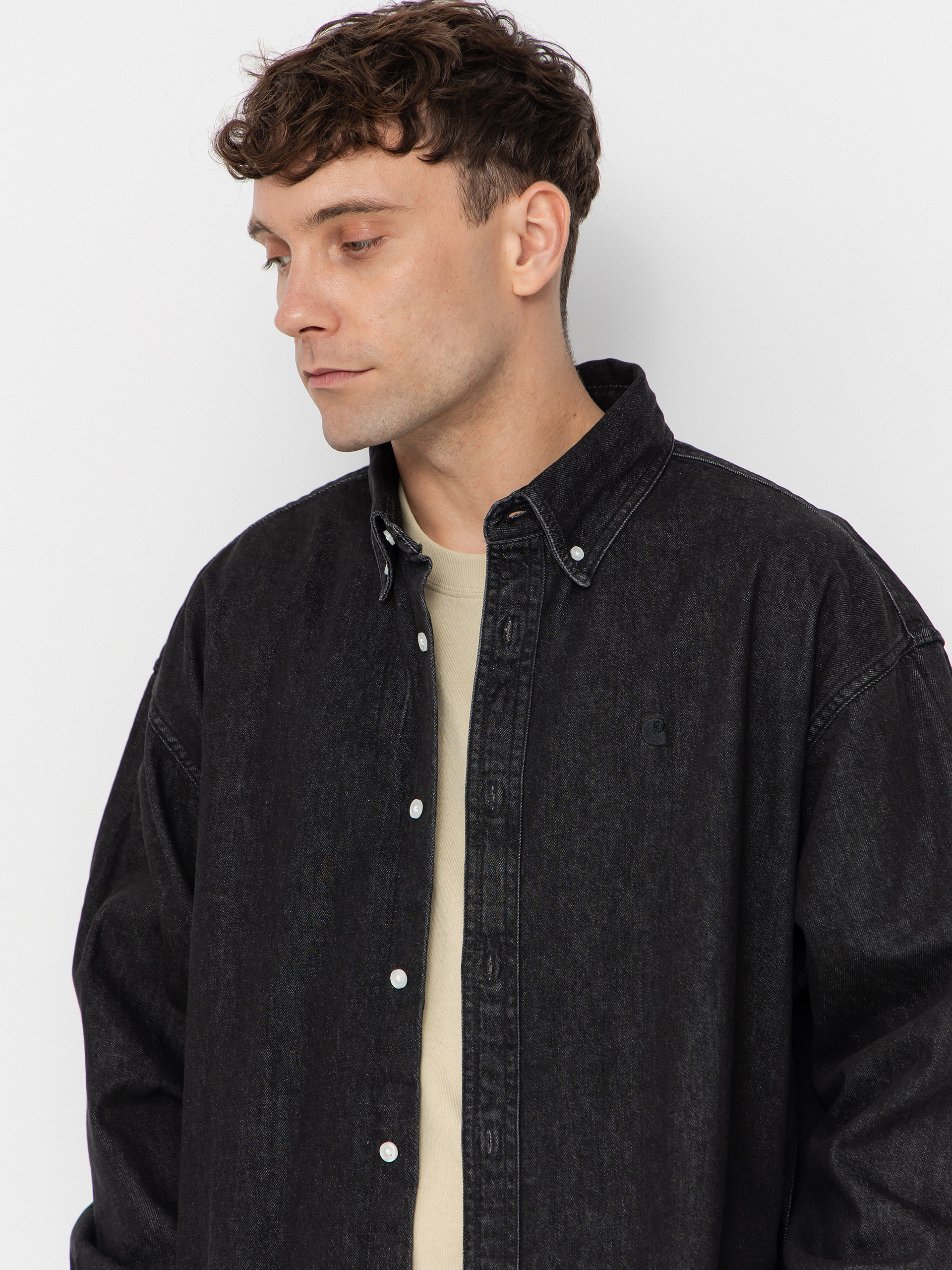 Carhartt WIP Hemd Lucas (black/stone washed)