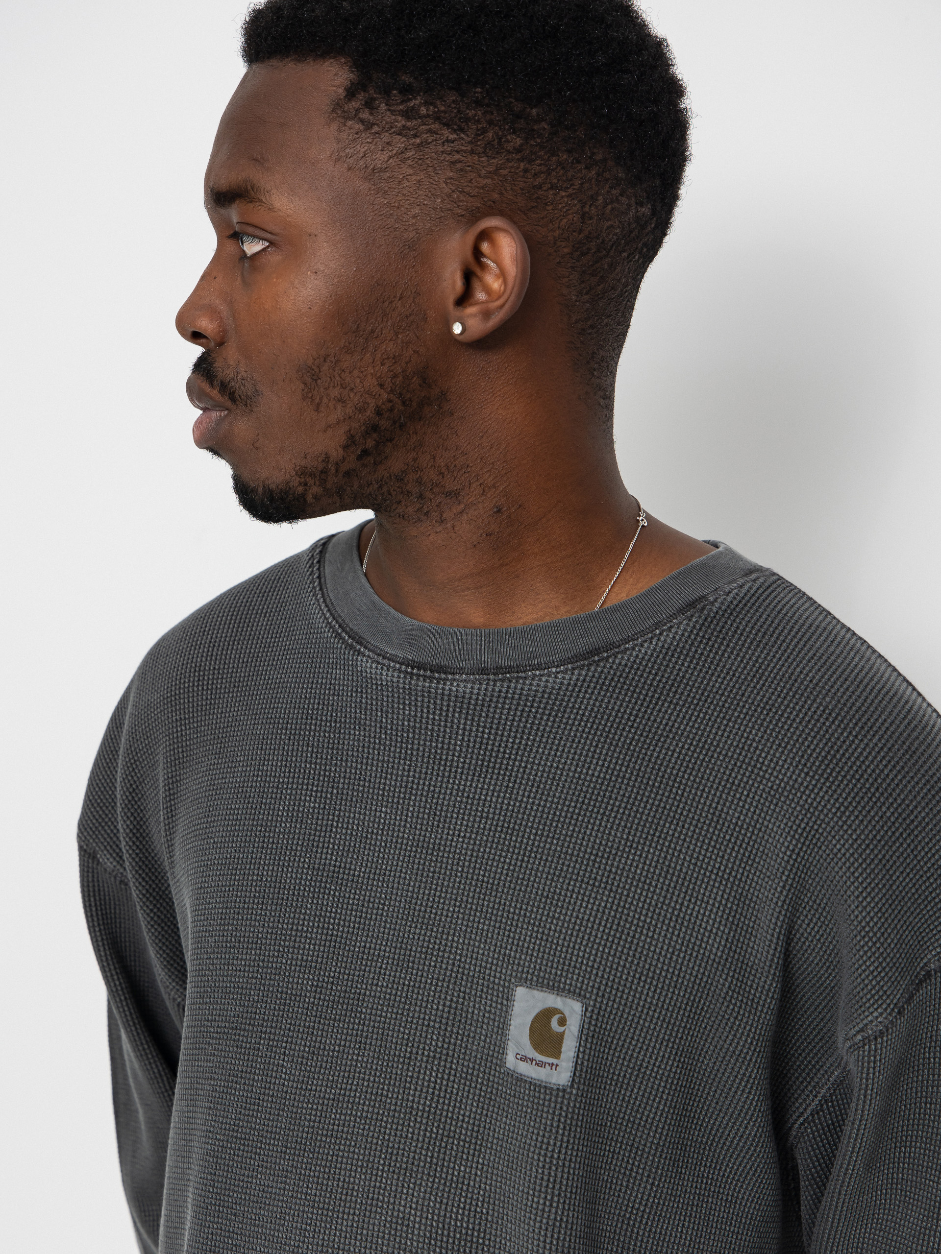 Carhartt WIP Longsleeve Vista Waffle (black/garment dyed)