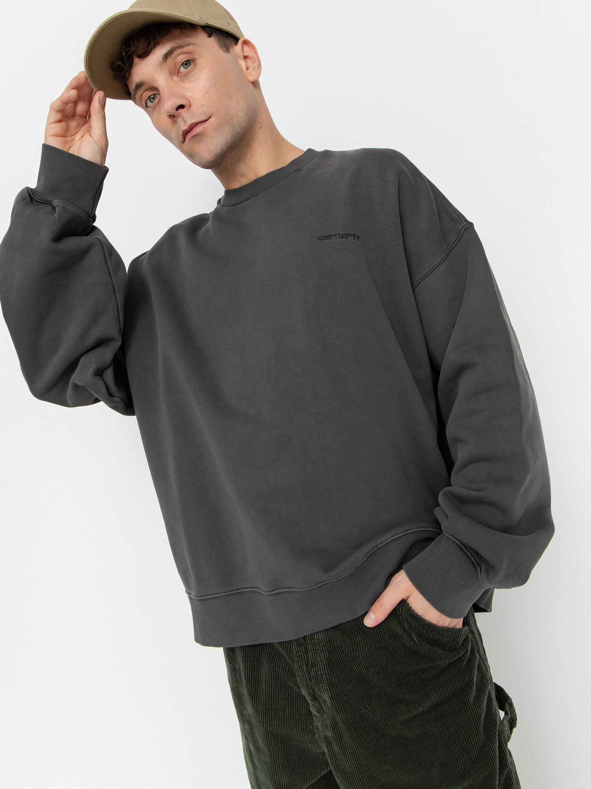 Carhartt WIP Benton Sweatshirt (graphite/garment dyed)