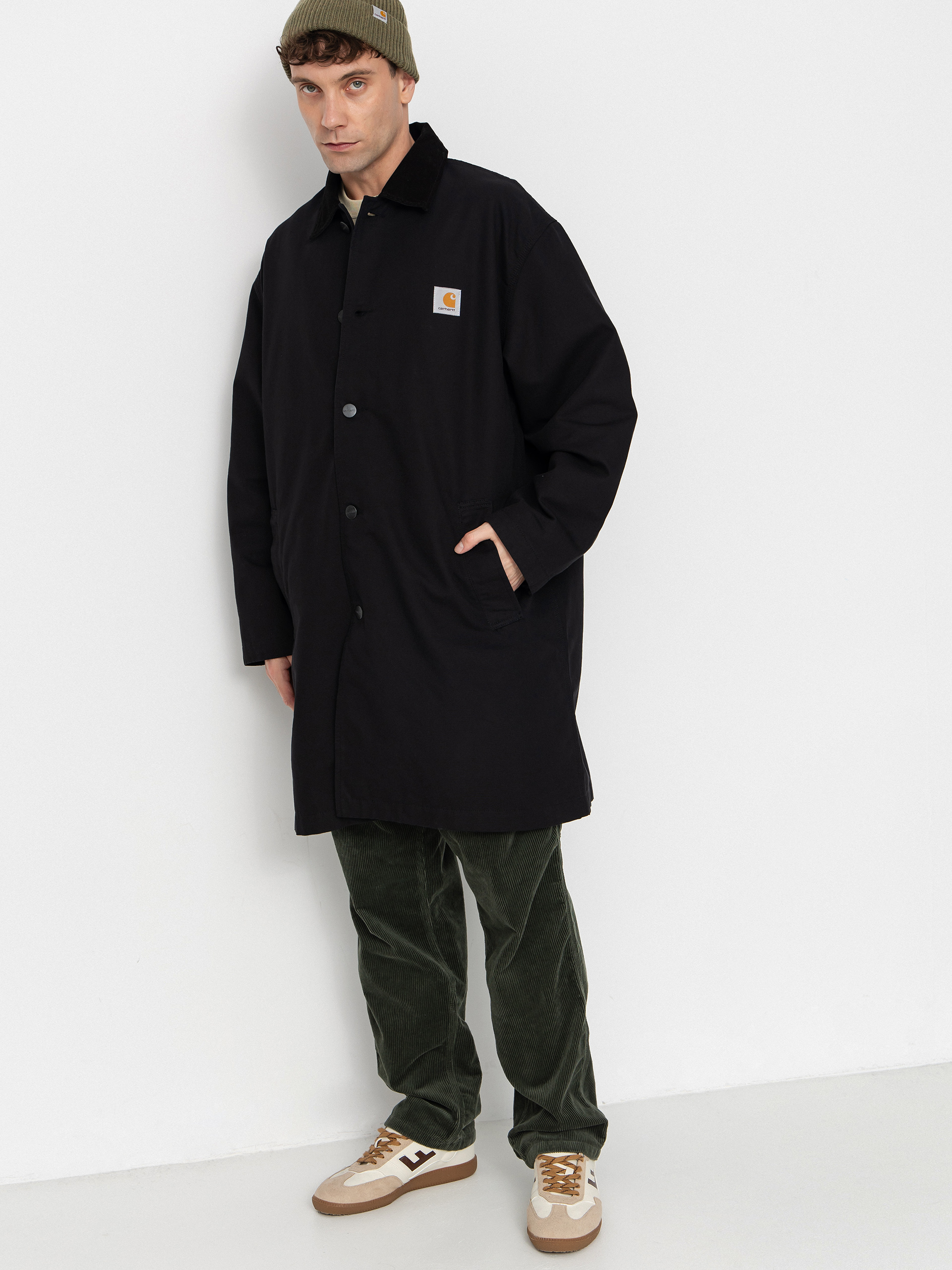 Carhartt WIP Mantel Webster Coat (black/black/rinsed)