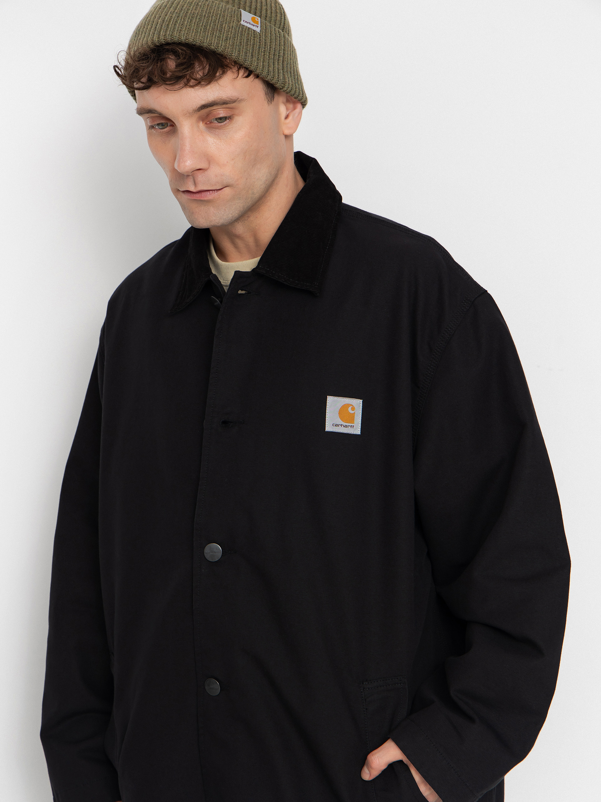 Carhartt WIP Mantel Webster Coat (black/black/rinsed)