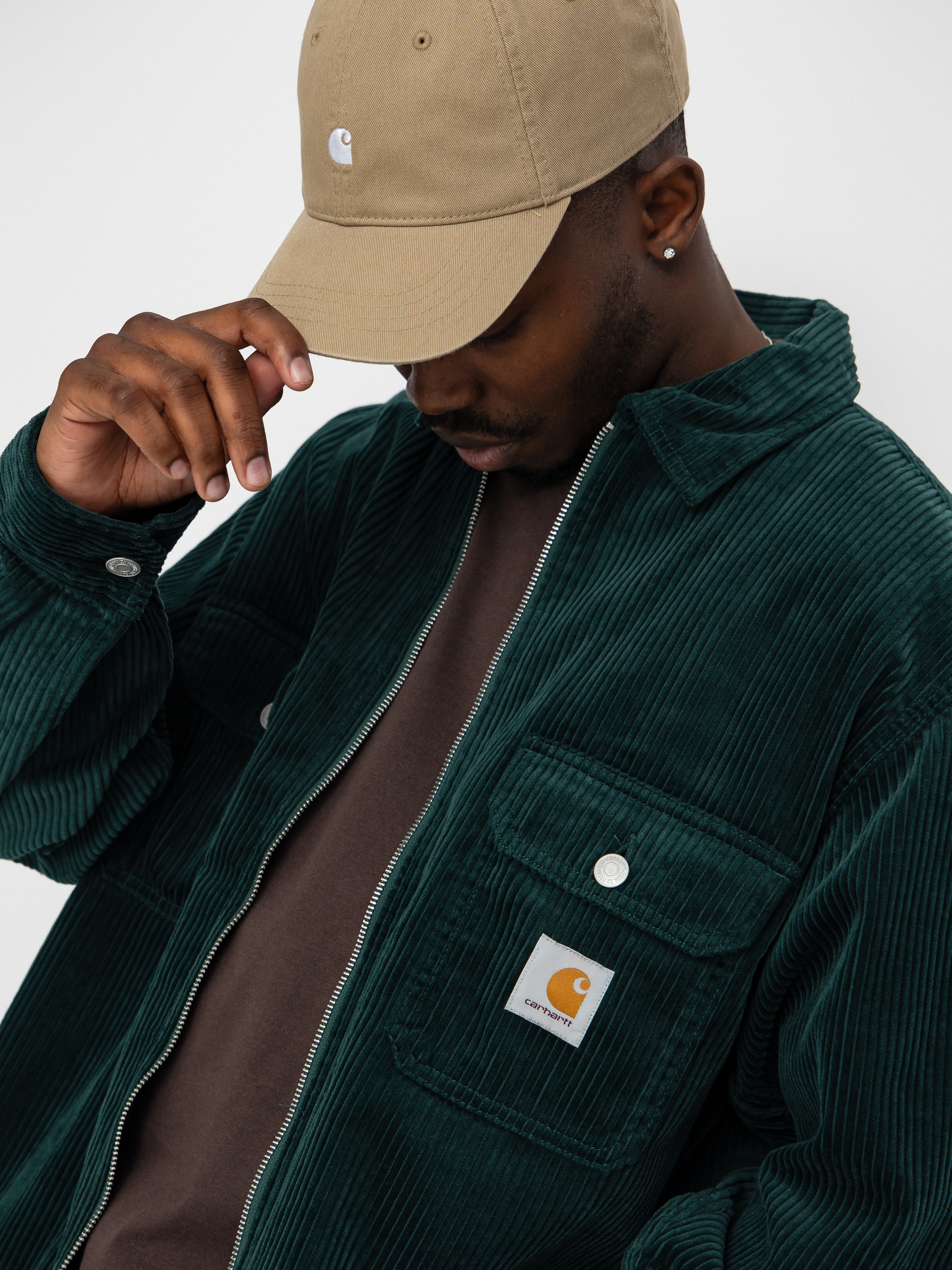 Carhartt WIP コーデュロイ　XL Carhartt WIP Jacket Reynold - green (dark fir/rinsed)