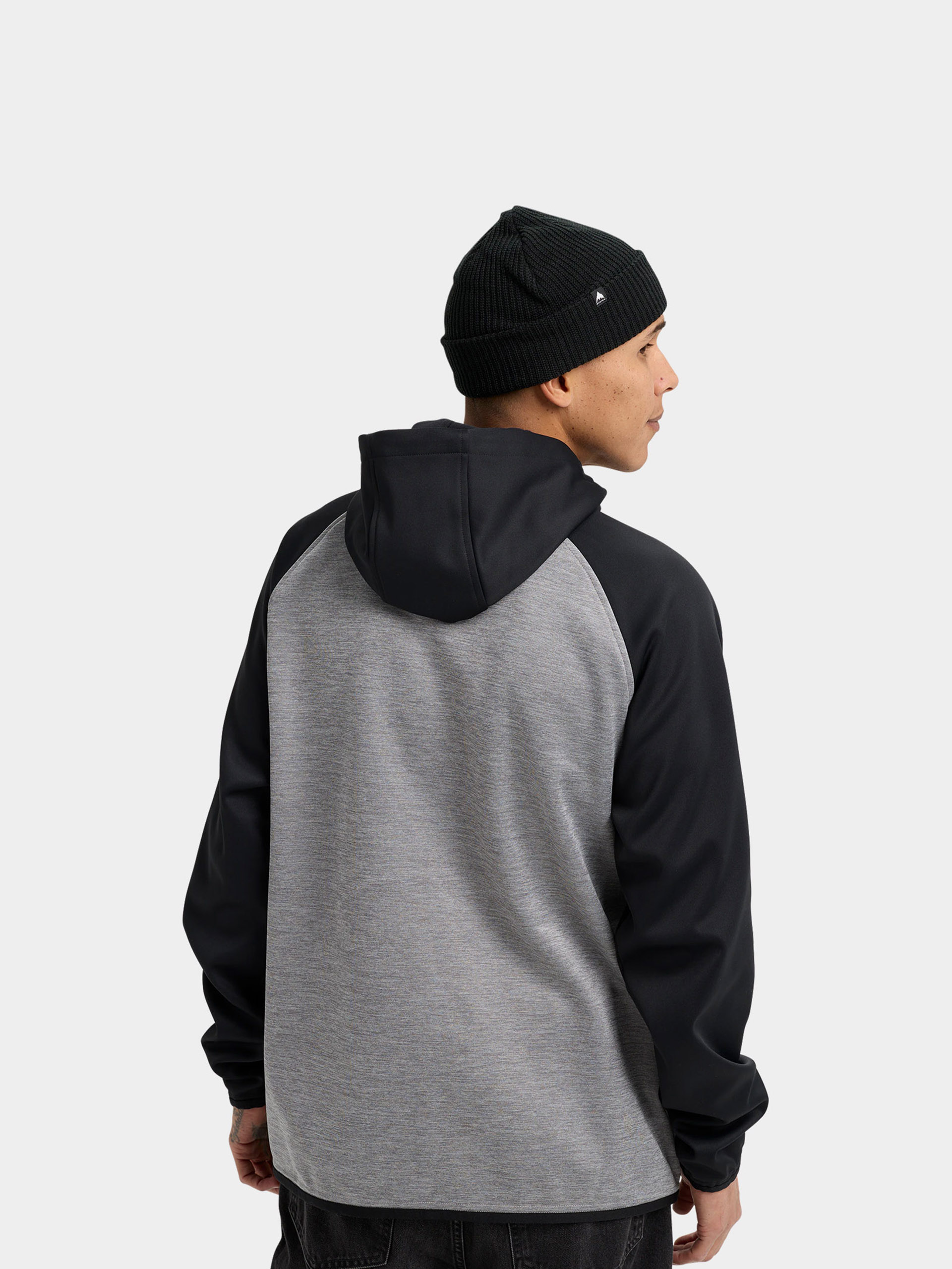 Herren Burton Aktives Sweatshirt Crown ZHD (gray heather/true black)